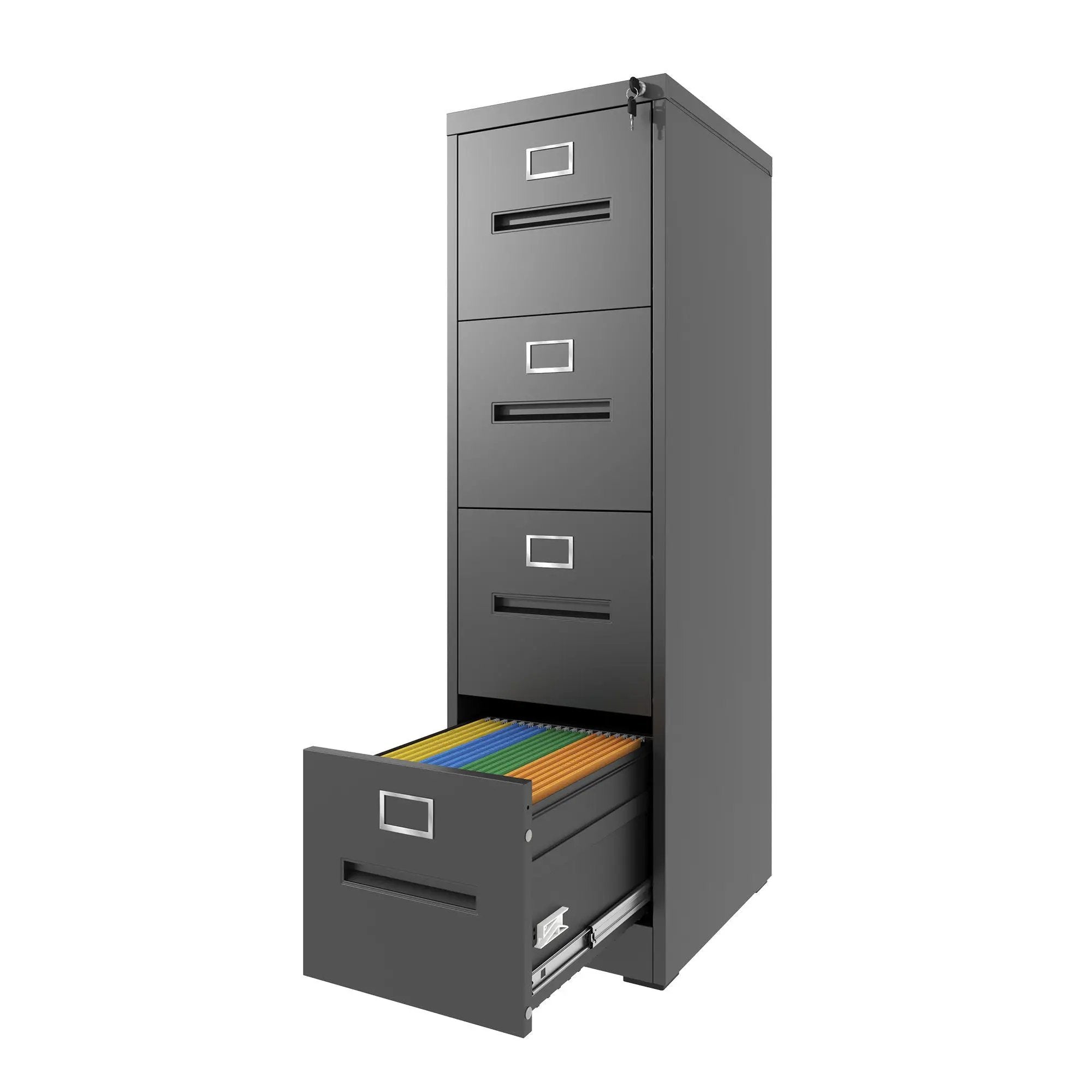 Premium Drawer File Cabinet With Lock, Metal Vertical Design, A4 Legal / Letter Size by HouseOfZazla