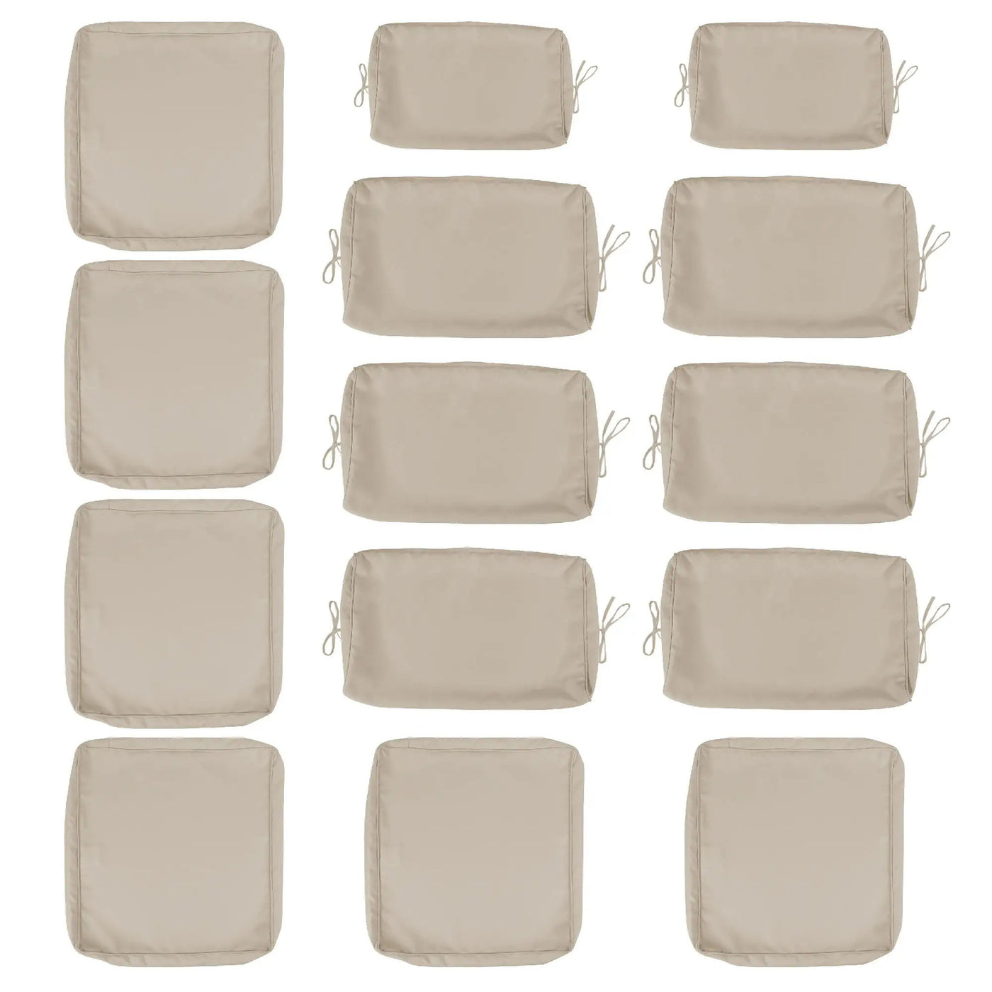 Cushion Covers For 7 Piece Wicker Sectional Sofa, 14 Pack Seat And Back Slipcovers With Zipper by HouseOfZazla