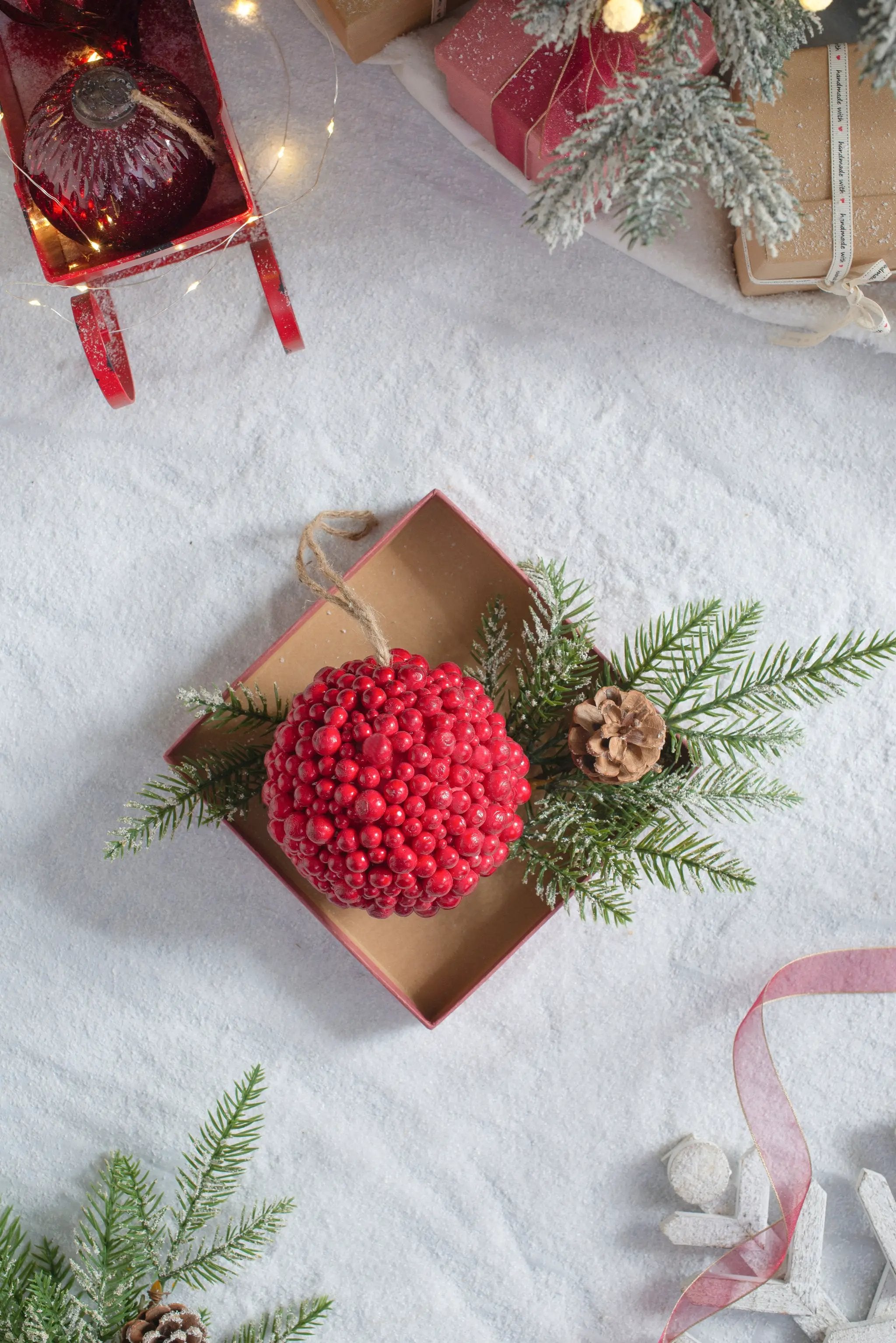 6.5" Traditional Red Berry Ball by HouseOfZazla
