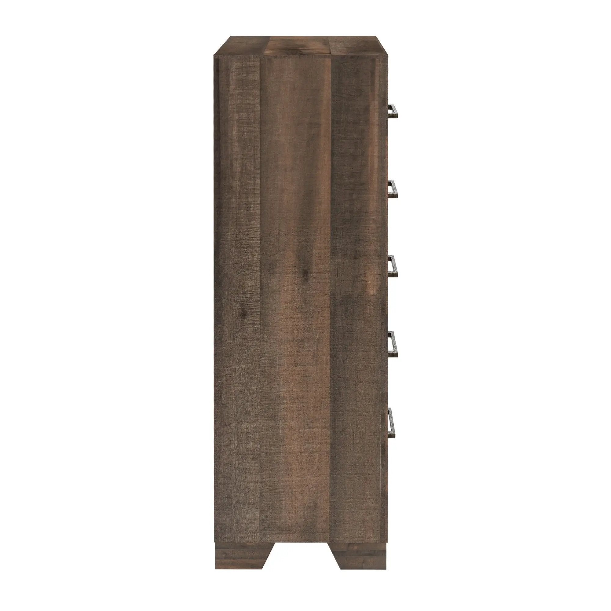 5 Drawer Chest With Casual Style - Brown by HouseOfZazla