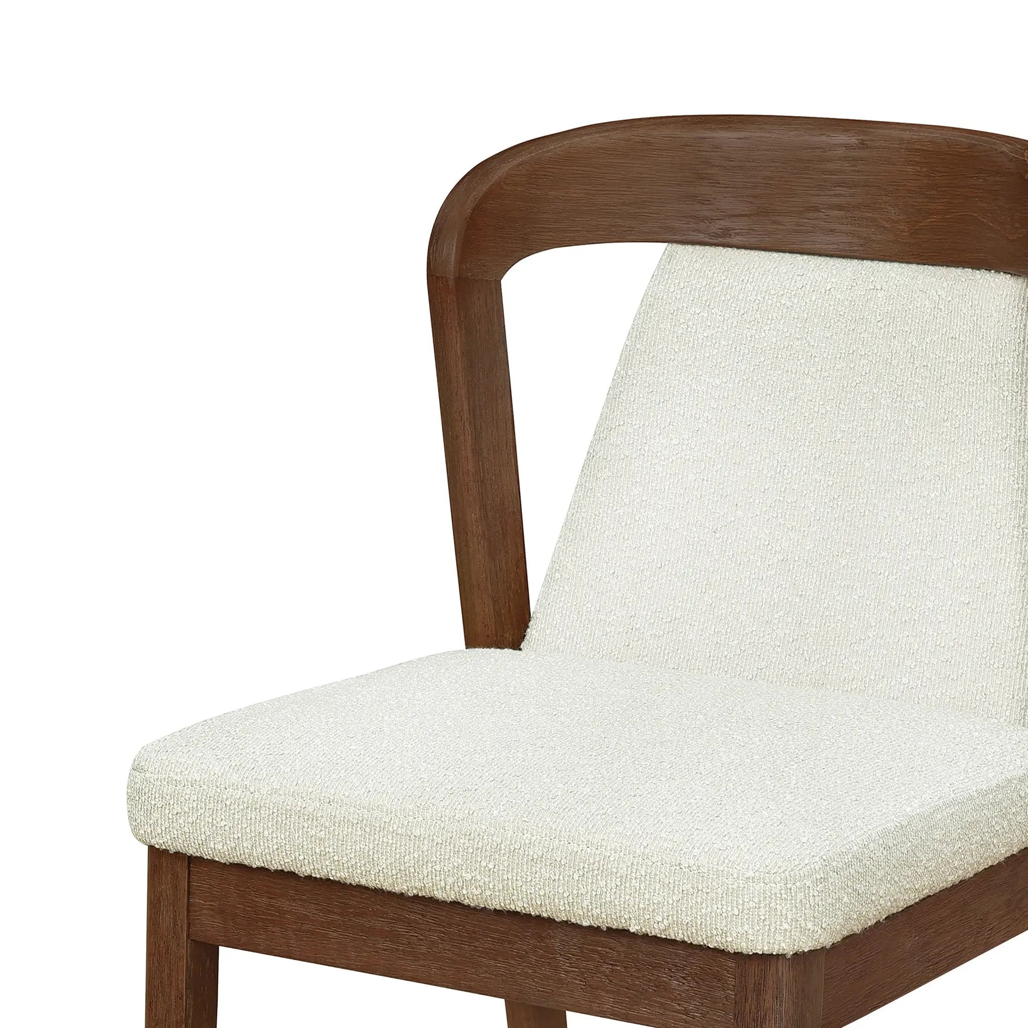 Upholstered Backrest Armless Dining Chairs (Walnut+Camel) by HouseOfZazla