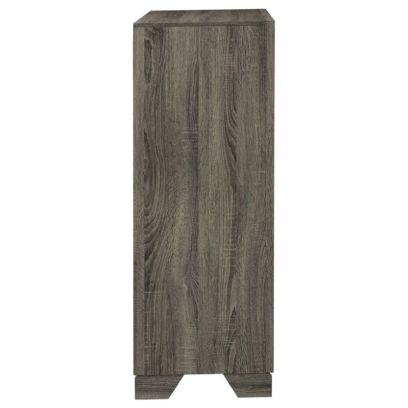 Funston - 4 Drawer Chest Of Drawers With Bar Handles - Brown Oak by HouseOfZazla