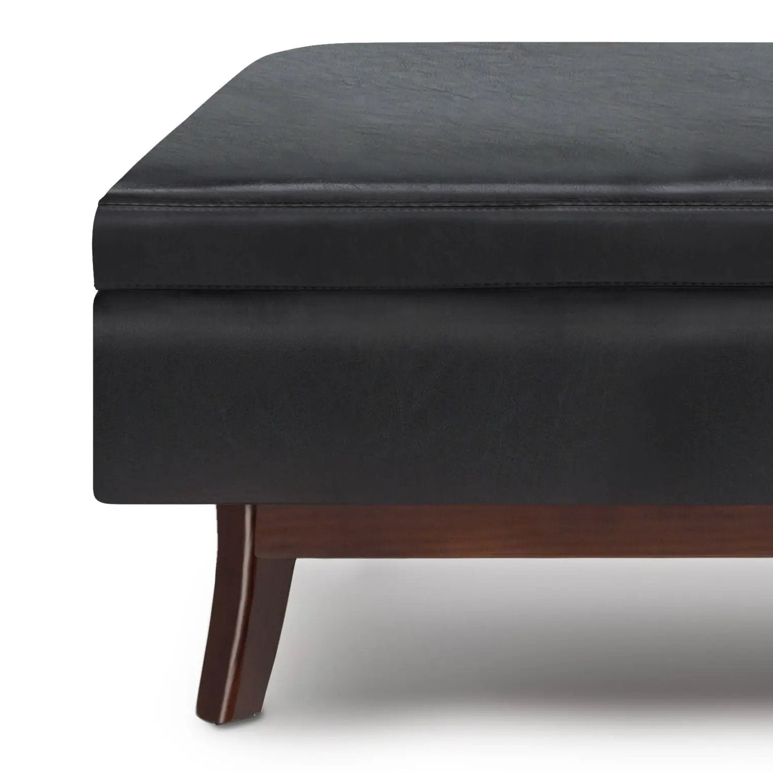 Owen - Rectangular Storage Ottoman - Midnight Black by HouseOfZazla
