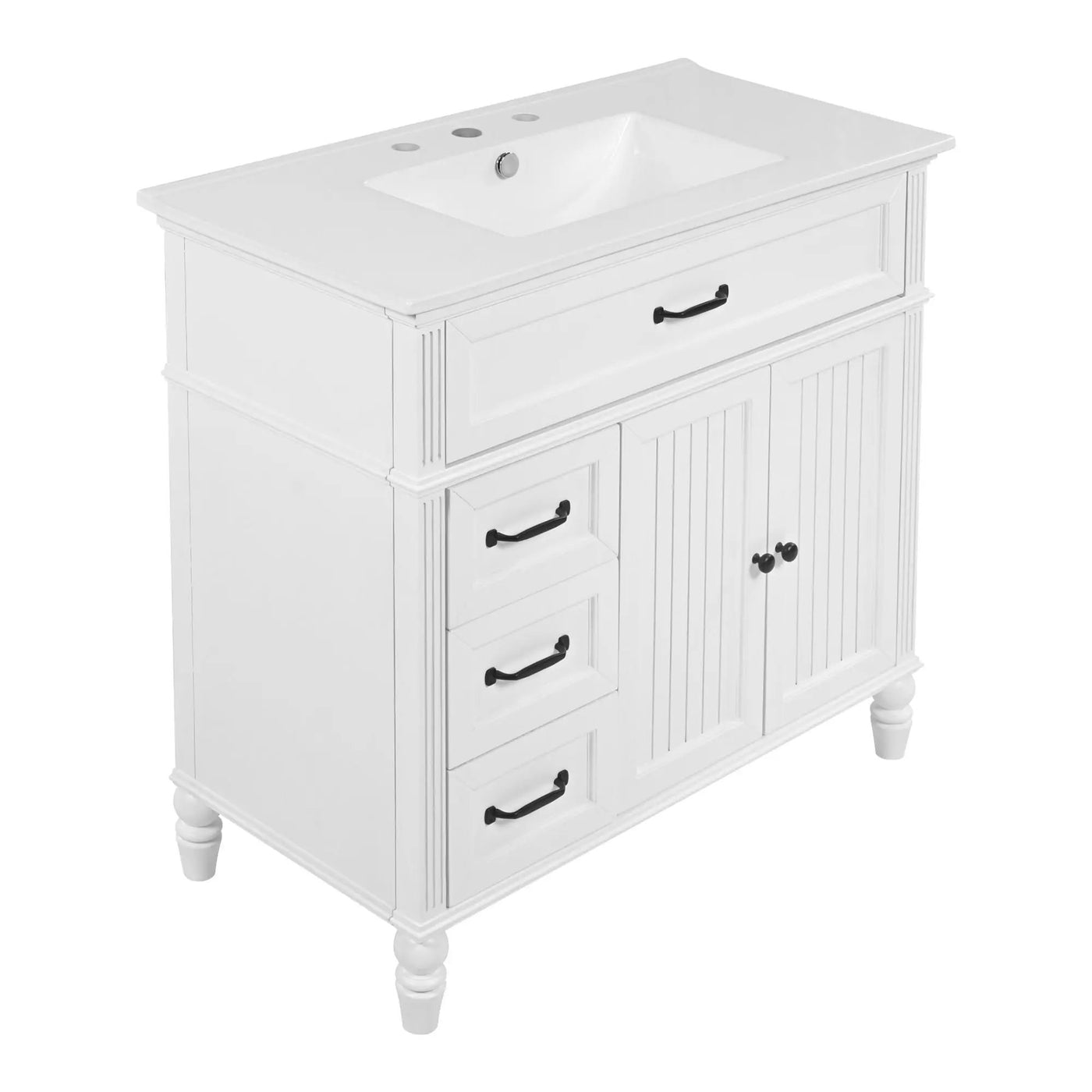 Bathroom Vanity With Sink, Freestanding Cabinet & Drawers by HouseOfZazla