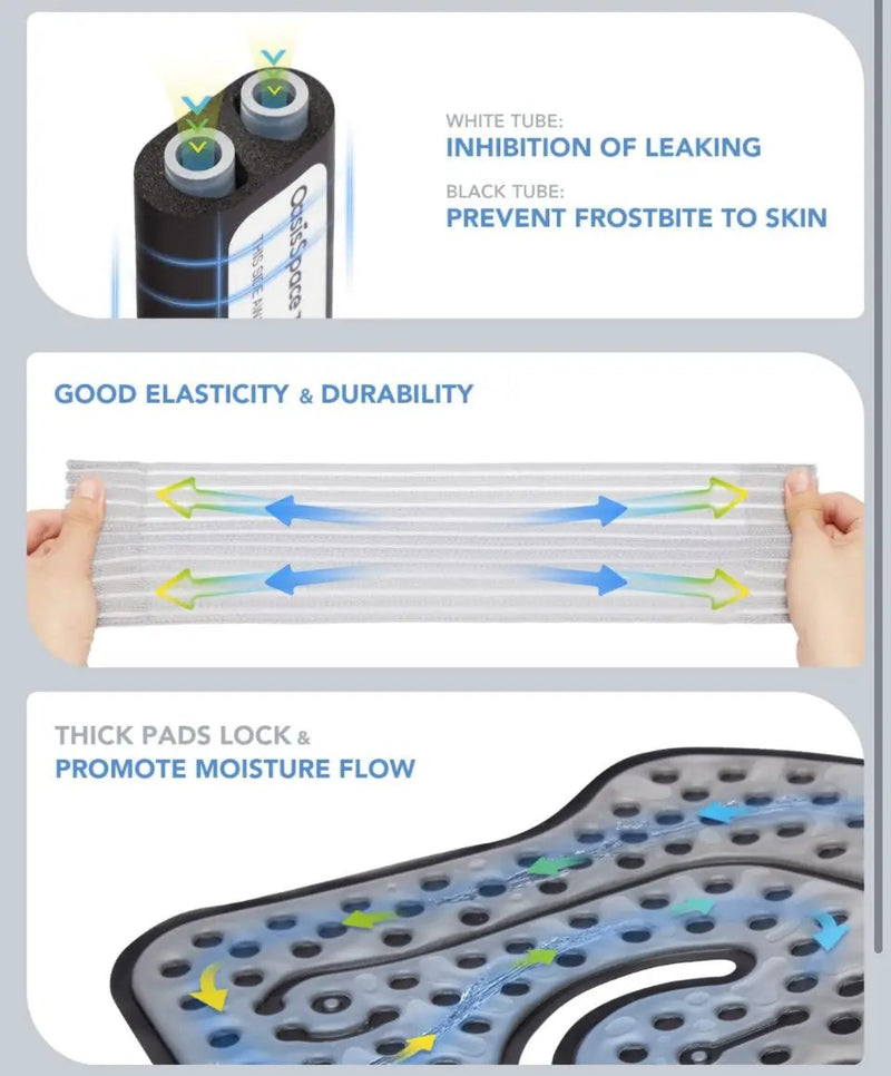 OasisSpace Cold Therapy Machine with 2 Flexible Pads and Timer - Lightweight Ice Machine for Knee After Surgery, Low Noise Cold Circulation Therapy Sy by Selzalot