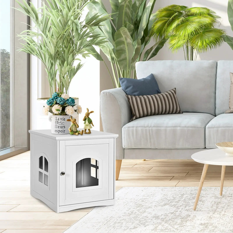 Side Table Nightstand Decorative Cat House by DirectDeals