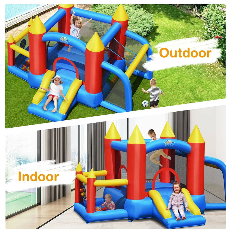 Inflatable Soccer Goal Ball Pit Bounce House Without Blower by DirectDeals