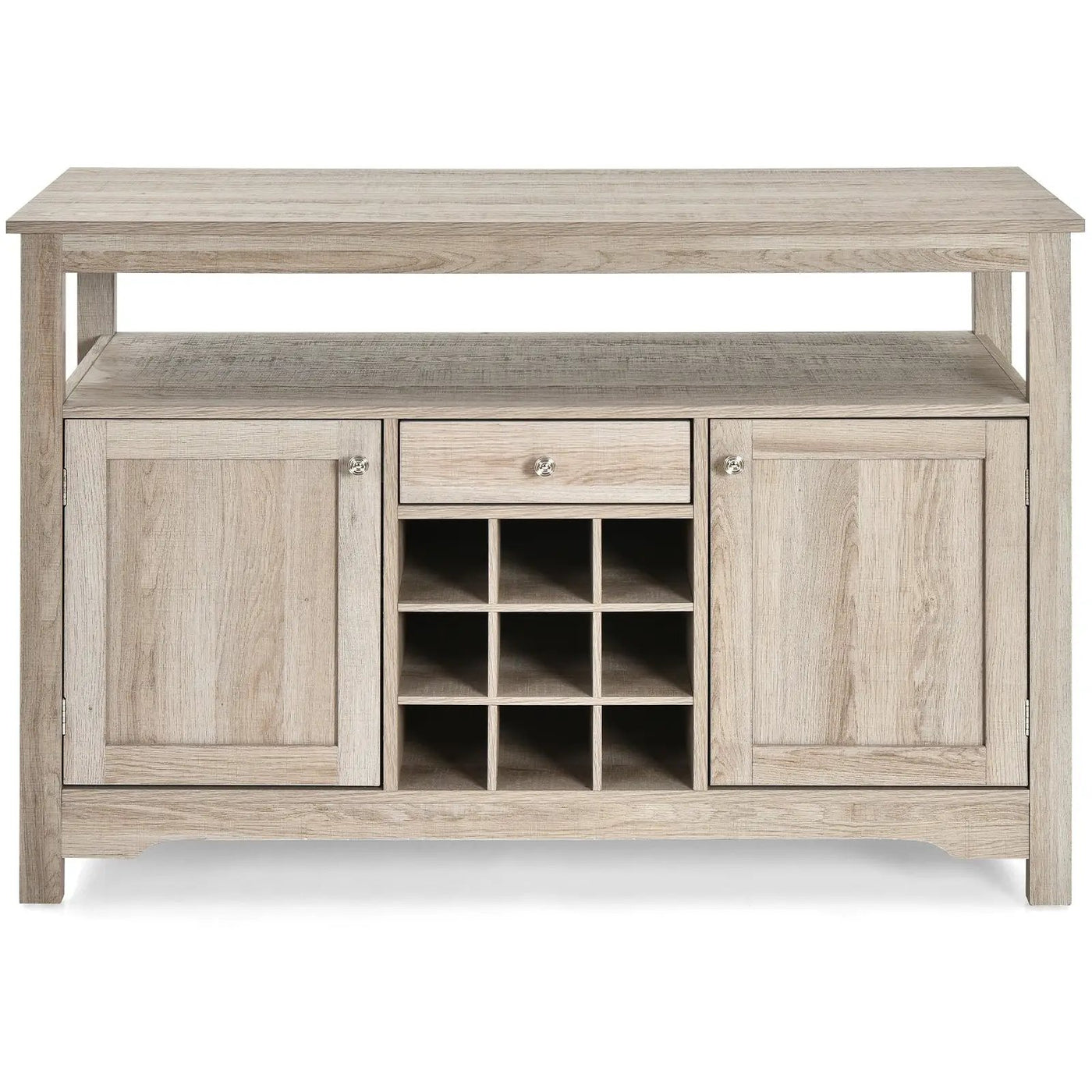 Server Buffet Sideboard With Wine Rack and Open Shelf by DirectDeals