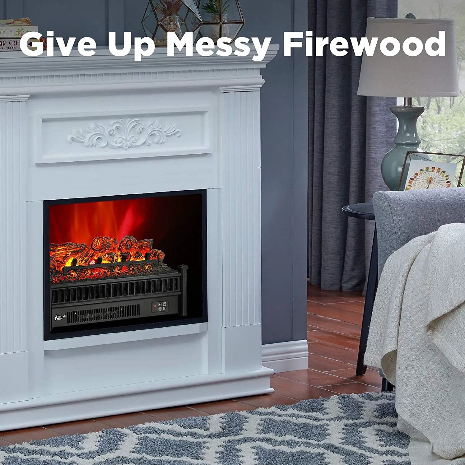 (Open Box) Eternal Flame EF23-PB Electric Fireplace Logs by TURBRO
