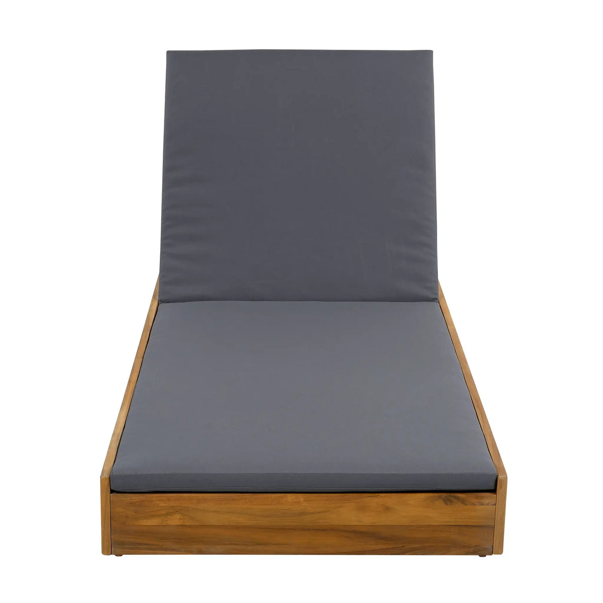 Acacia Wood Lounge Chaise Set with Water-Resistant Cushions by HouseOfZazla
