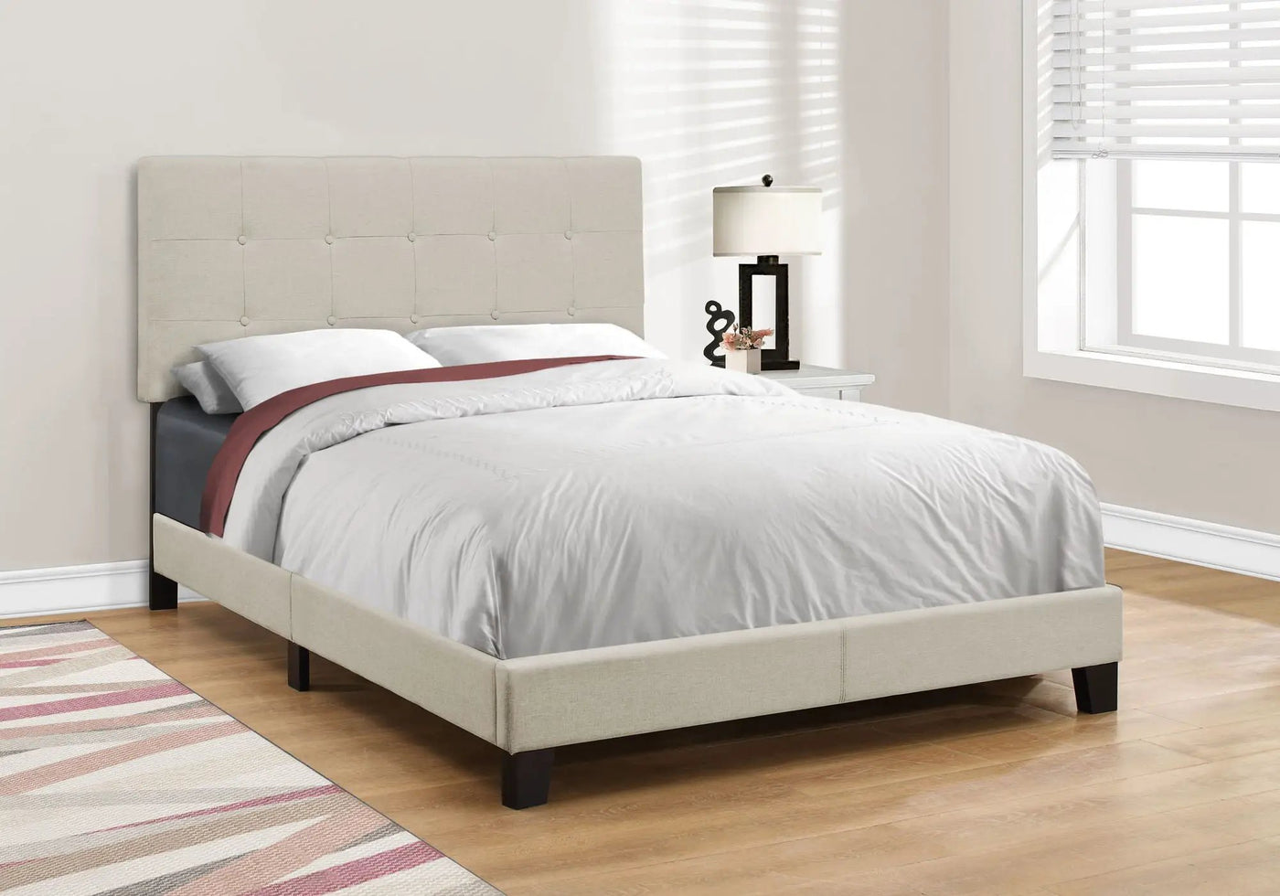 Transitional Upholstered Bed Frame by HouseOfZazla