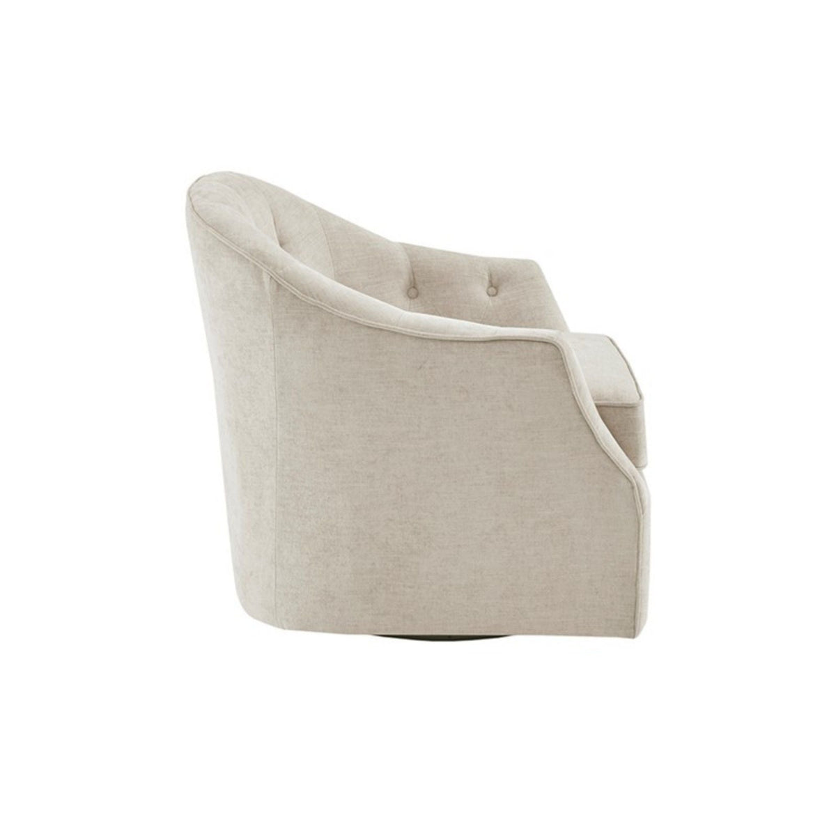 Beige Swivel Chair with 360 Degree Rotation - Solid Wood Frame, photo 2 of 8