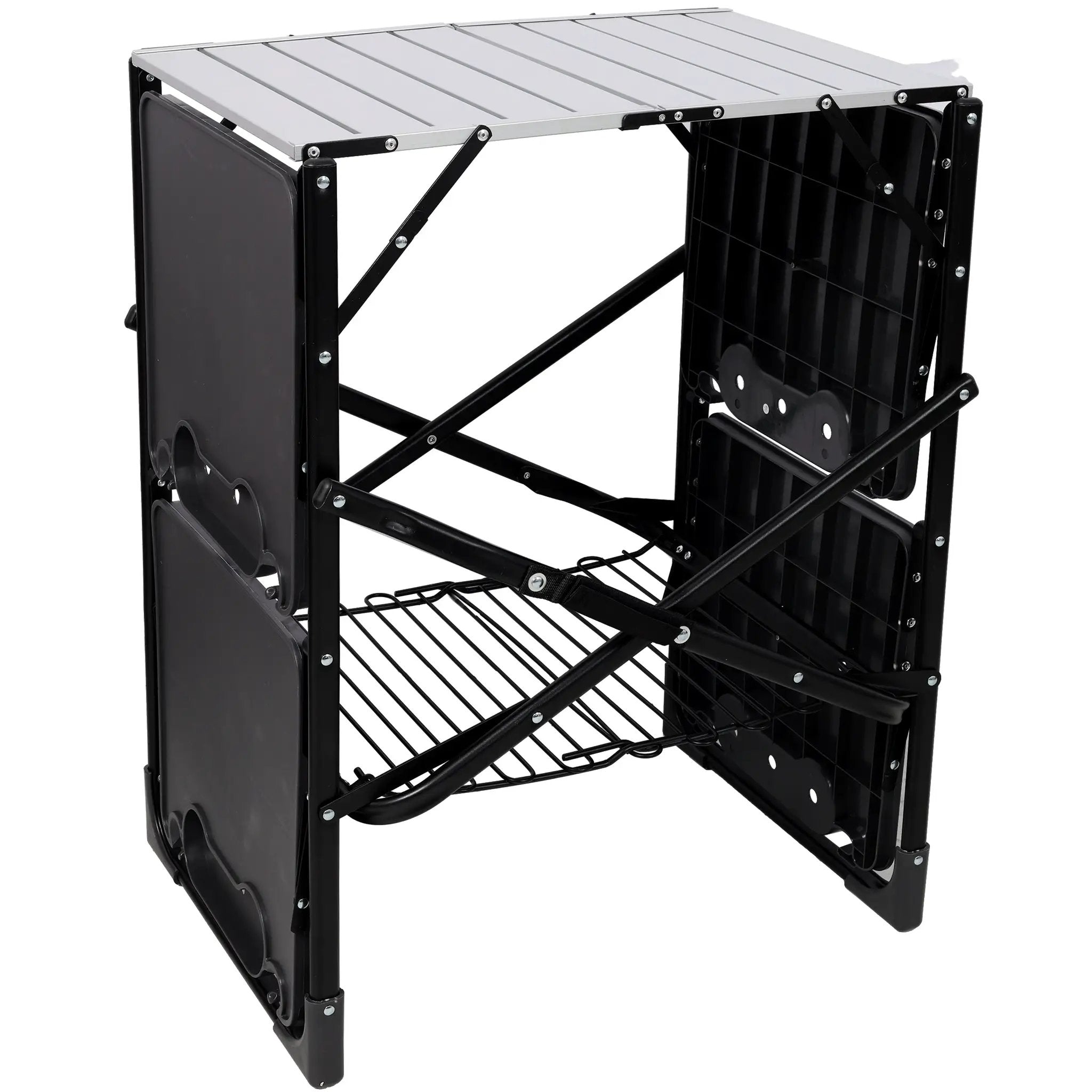 Folding Camping Kitchen Table - Portable Outdoor Cooking Station by HouseOfZazla
