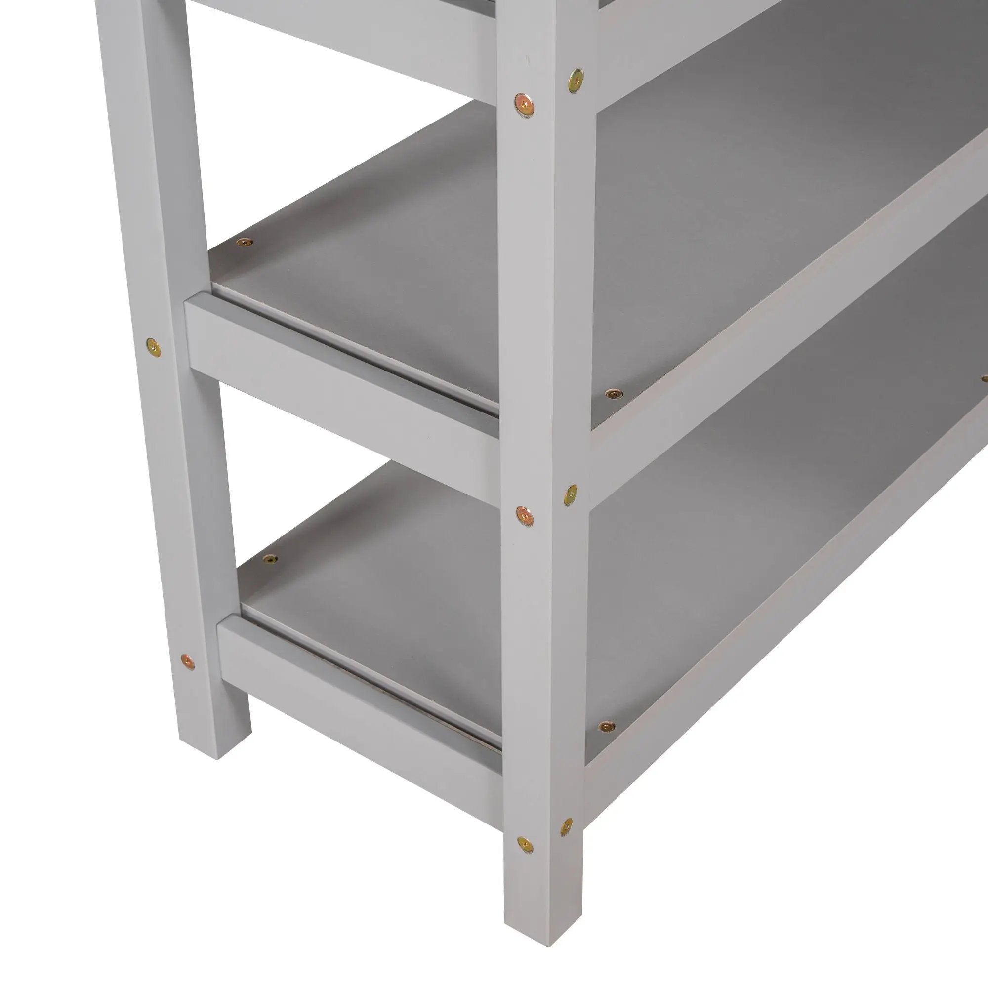 Loft Bed With Storage Shelves And Under Bed Desk by Unique Piece Furniture