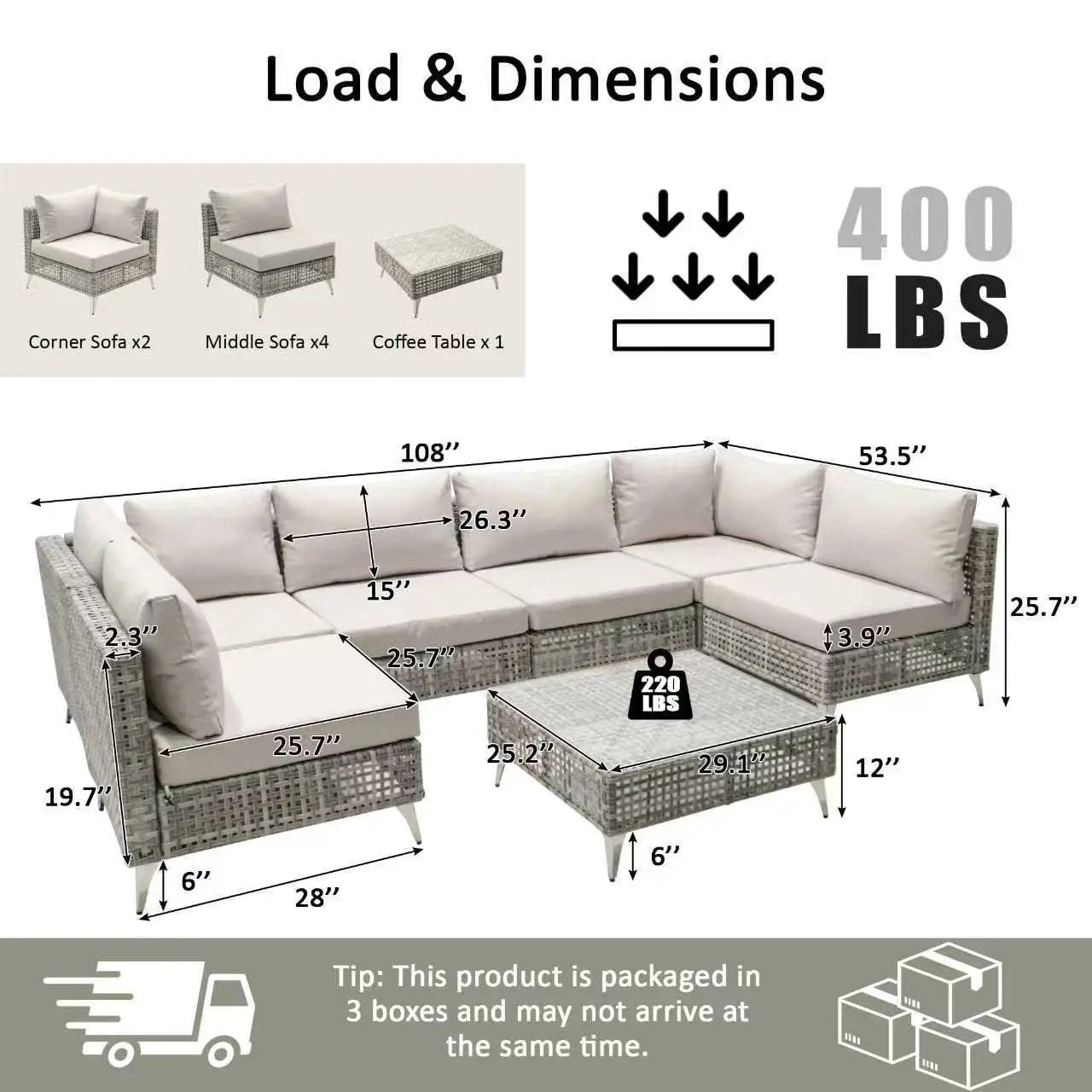 K&K 7-Piece Wicker Patio Furniture Set by HouseOfZazla