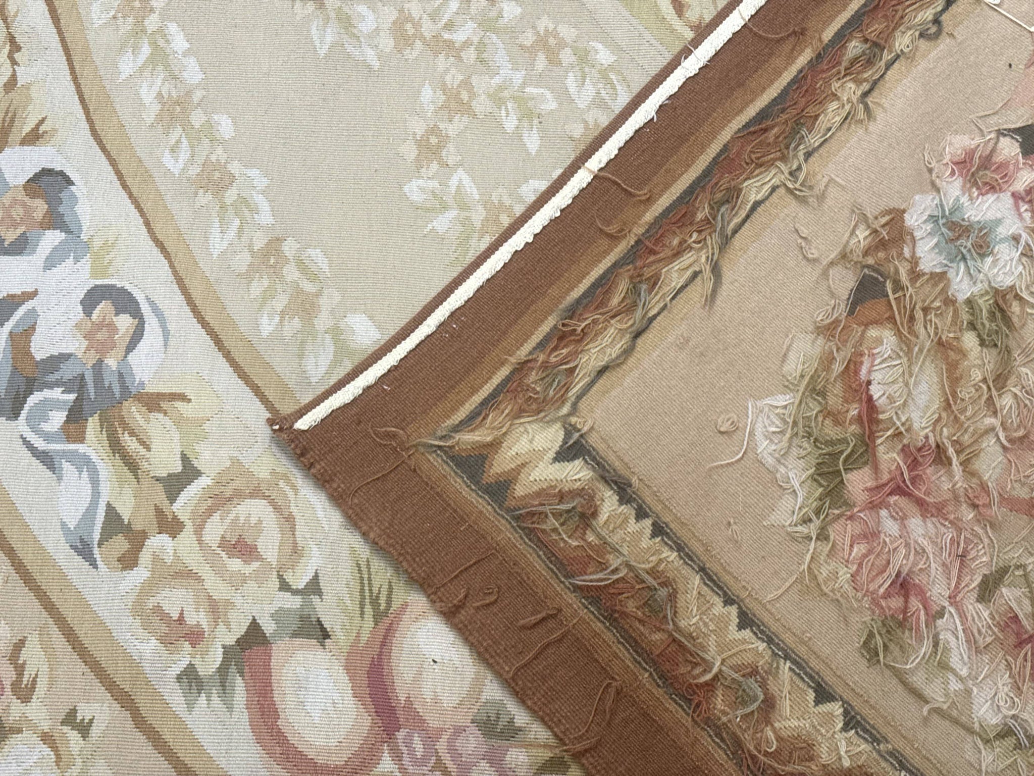Aubusson Rug 9x12, French European Design, Floral, Elegant by Jewel Rugs