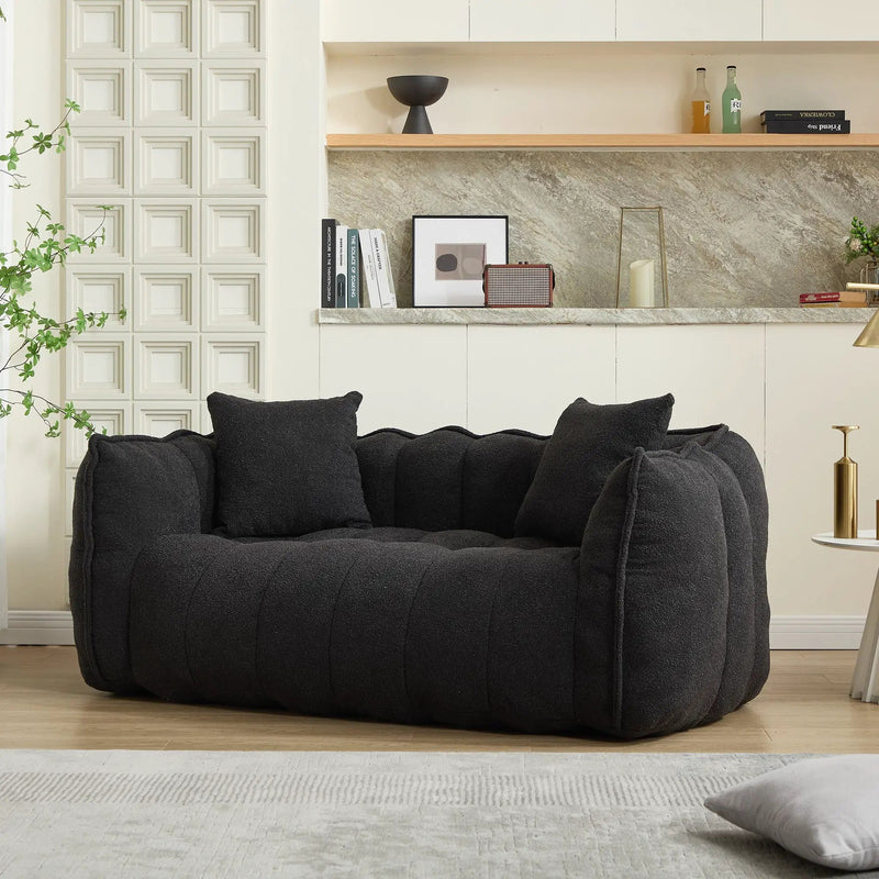 Cozy Beanbag Chair With High Resilience Foam Core For 2 by HouseOfZazla