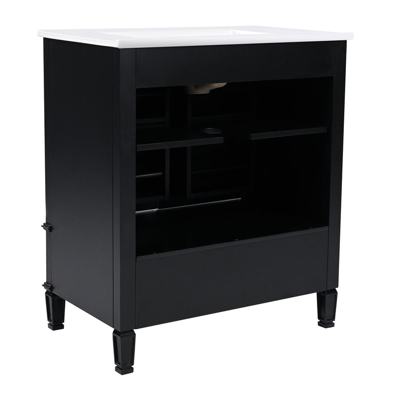 Bathroom Vanity With Sink, Soft Closing Door, Multi Functional Storage by HouseOfZazla