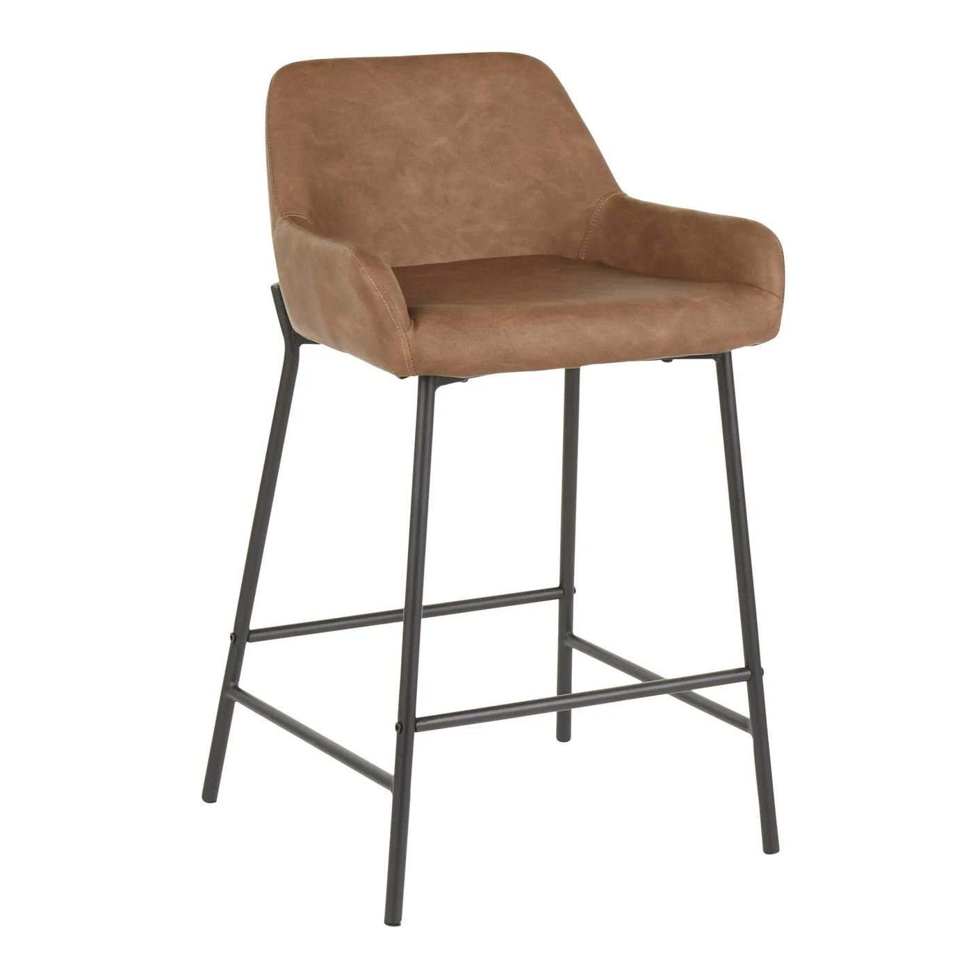 Daniella - Industrial Fixed Height Counter Stool (Set of 2) by HouseOfZazla