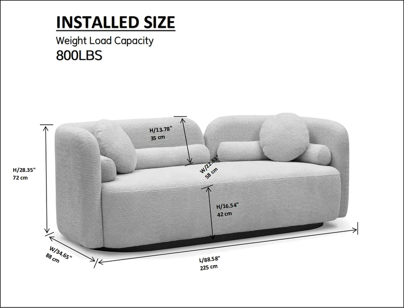 Luxury Modern 3-Seater Couch for Living Room by HouseOfZazla