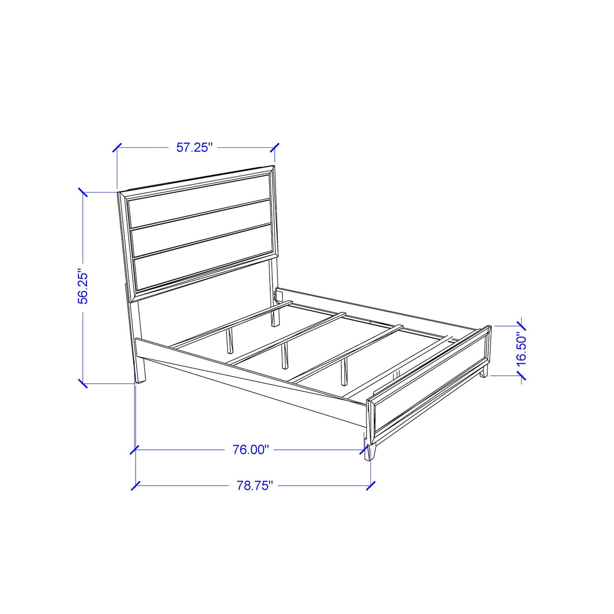 Mirage Panel Bed with Contemporary Headboard - Available in Dark Gray or White, photo 3 of 15