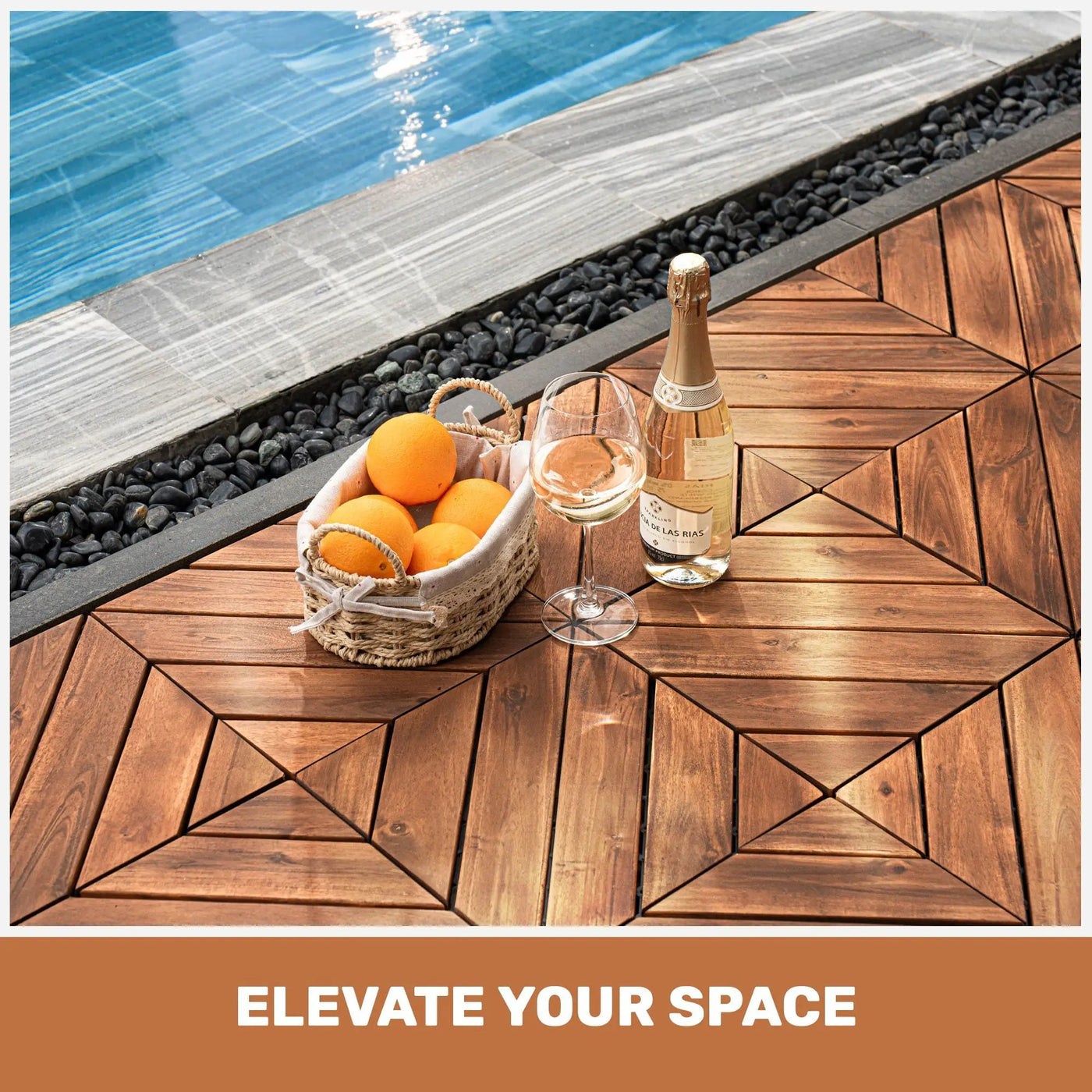 Interlocking Deck Tiles, Diagonal Pattern Outdoor Decking by HouseOfZazla