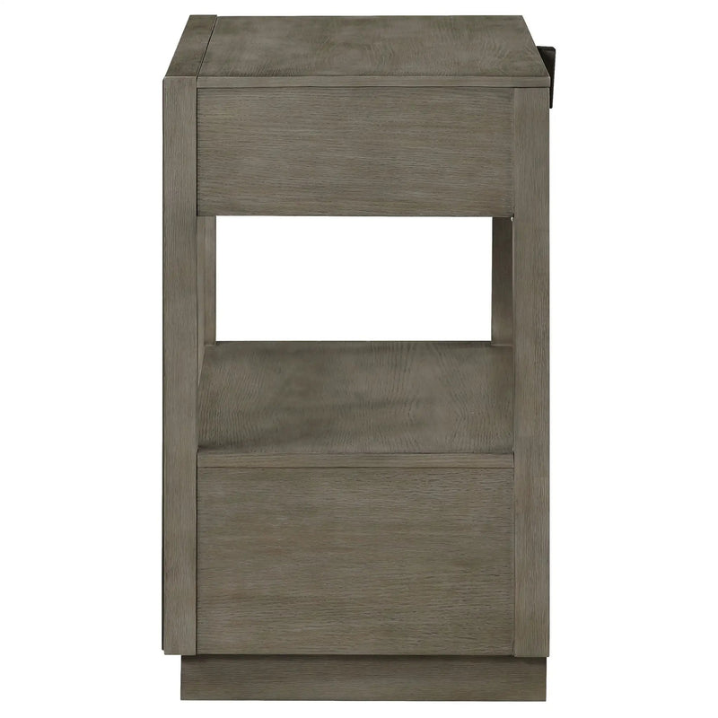 Durango 2-drawer Nightstand Bedside Table Taupe Oak by Unique Piece Furniture