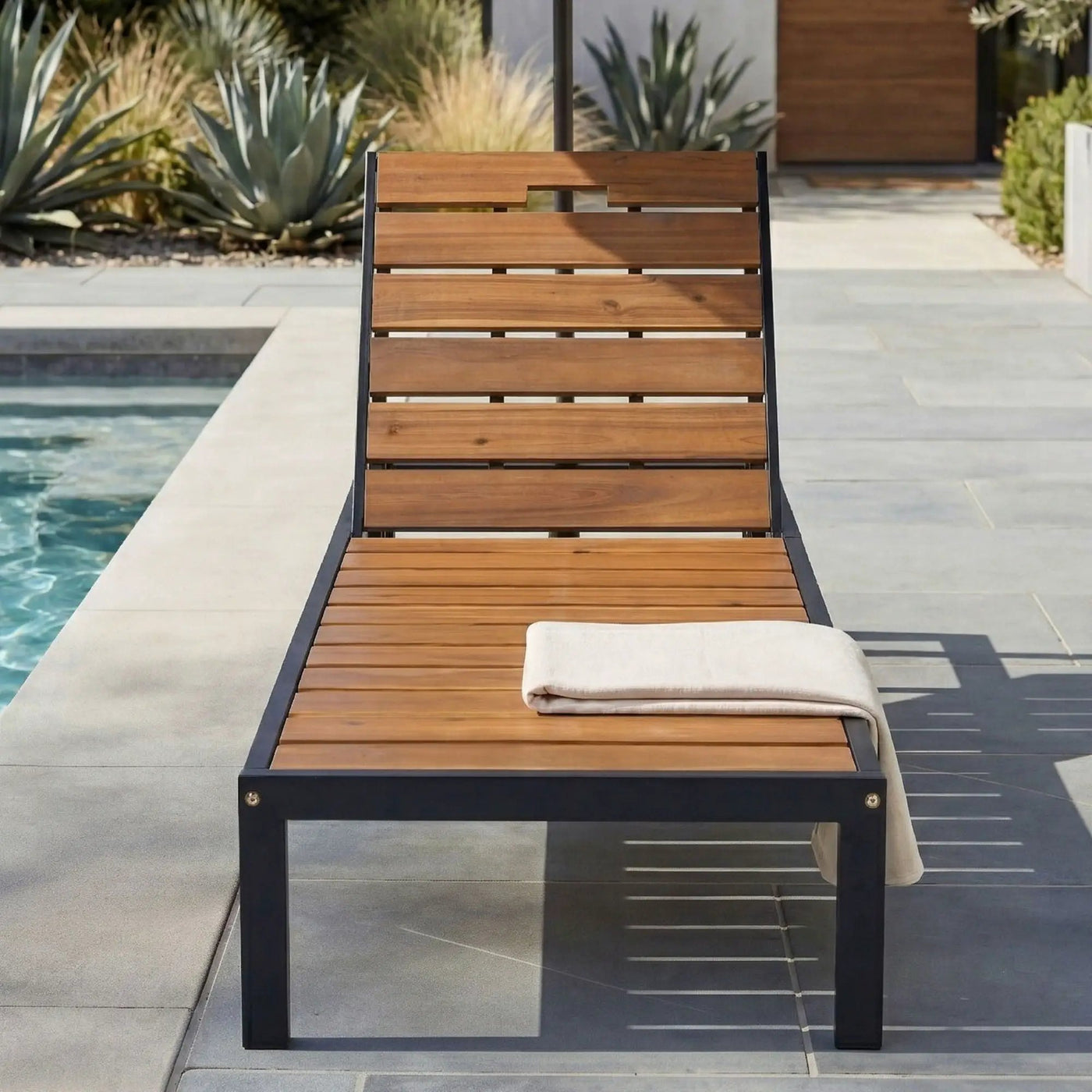 Outdoor Chaise With Adjustable Backrest by HouseOfZazla