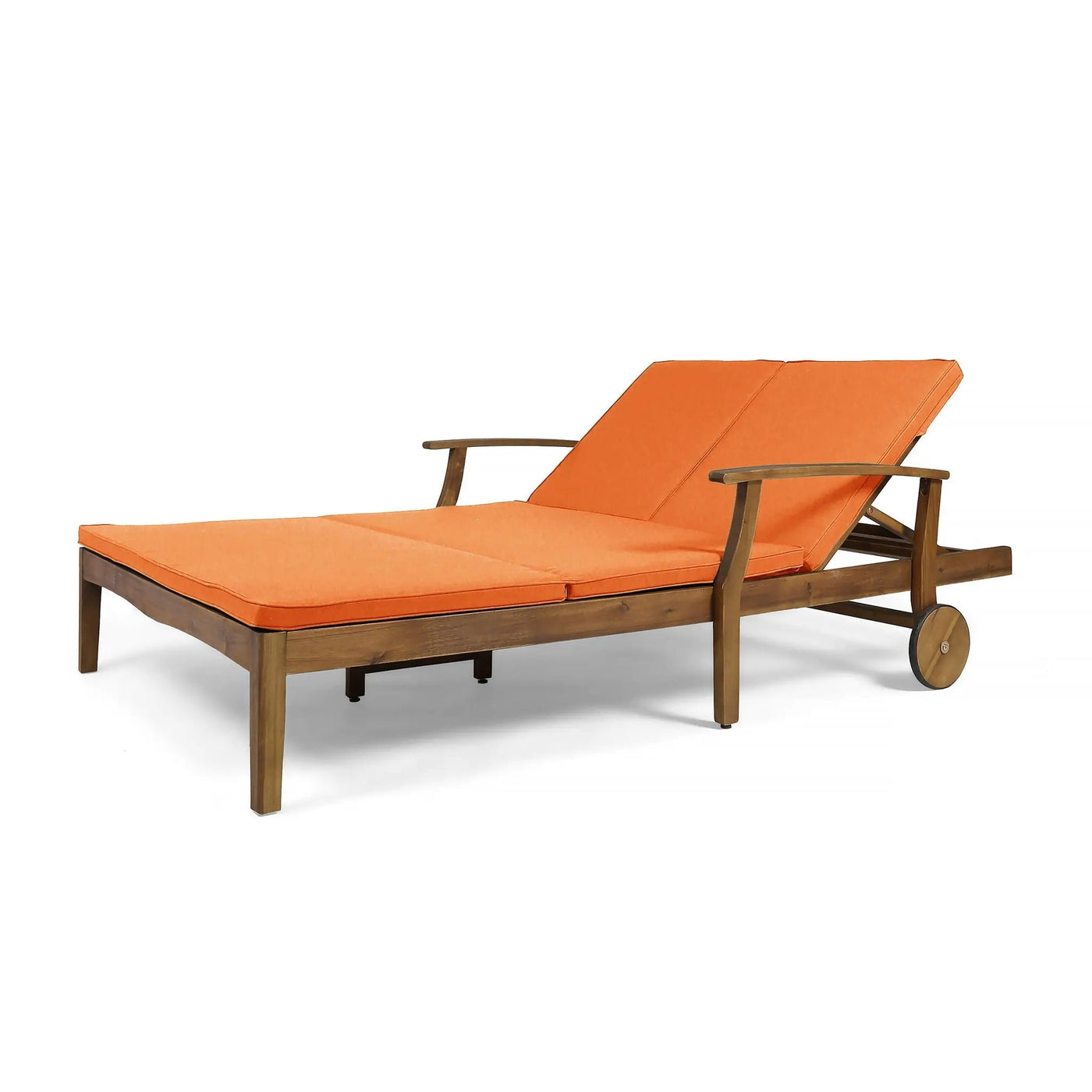 Etherealize Outdoor Adjustable Double Chaise Lounge With Water Resistant Cushions by HouseOfZazla