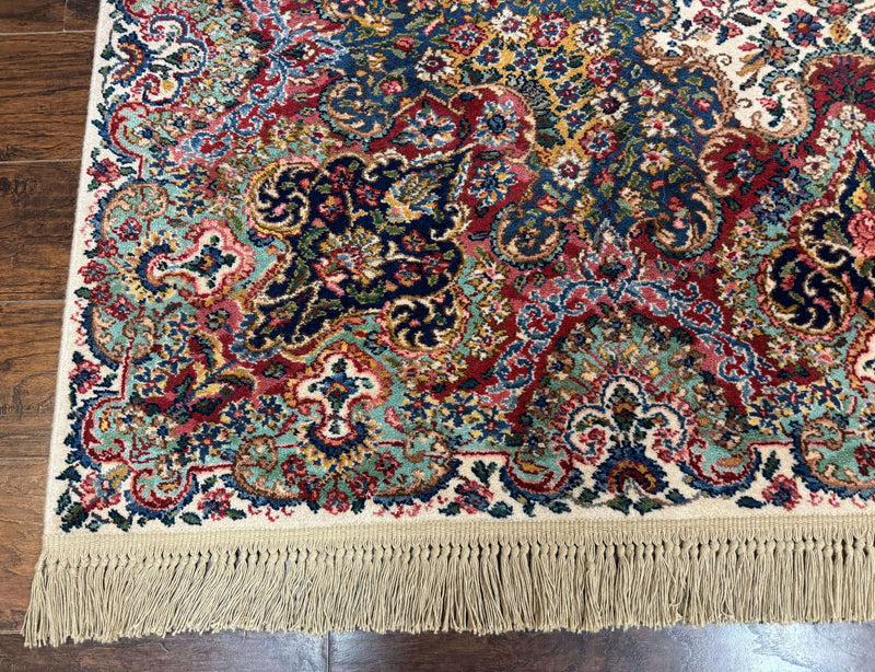 Karastan Rug #742 Floral Kirman 8.8 x 12, Wool Pile, Vintage Original Series, Rare by Jewel Rugs