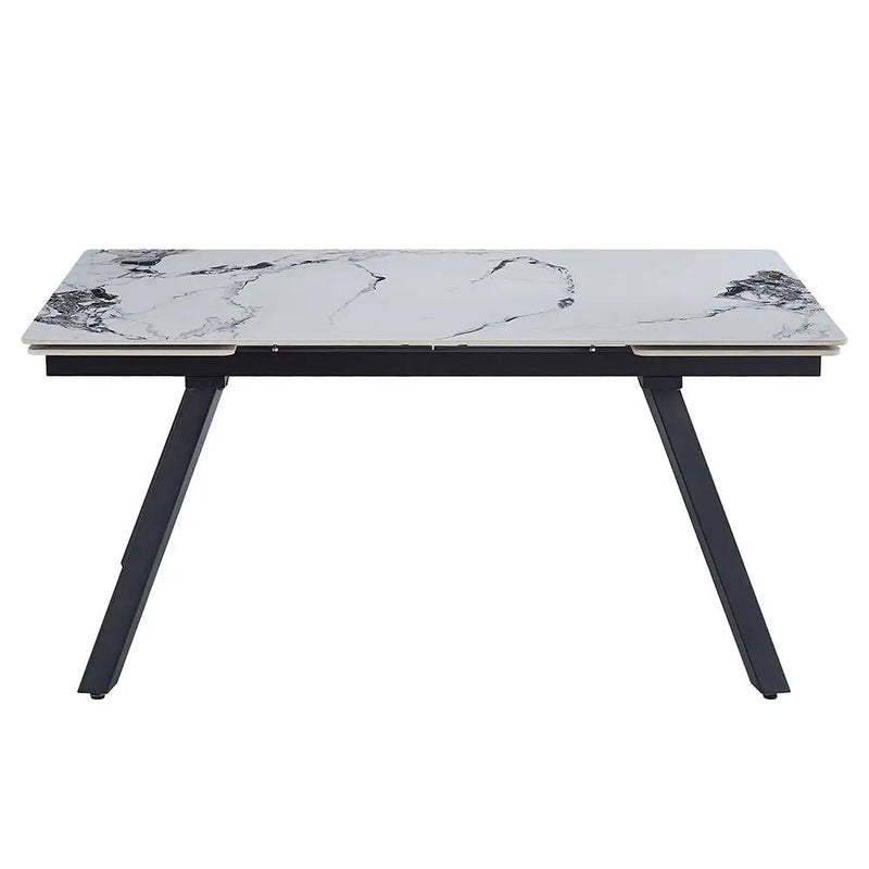 Damita - Ceramic Top Dining Table - White & Black by Unique Piece Furniture