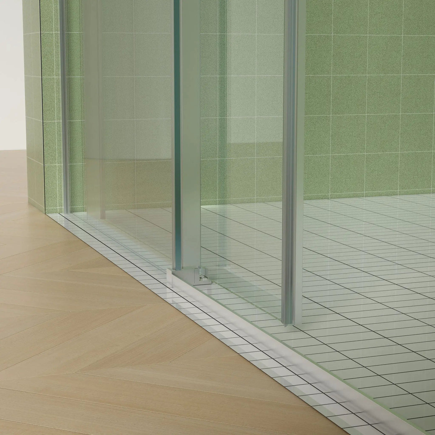 Frameless Shower Door, Sliding Shower Door, Premium 5 / 16" (8 Mm) Thick Tempered Glass Shower Enclosure With Towel Bar, Double Side Easy Clean Coat, Finished With Buffer by HouseOfZazla