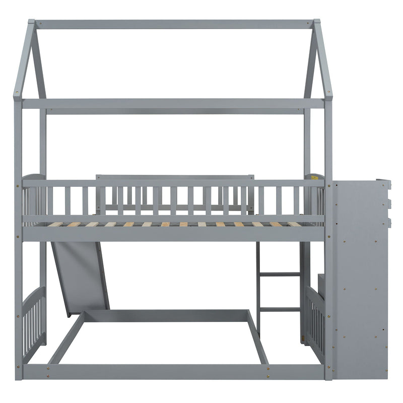 House Bunk Bed With Slide by HouseOfZazla