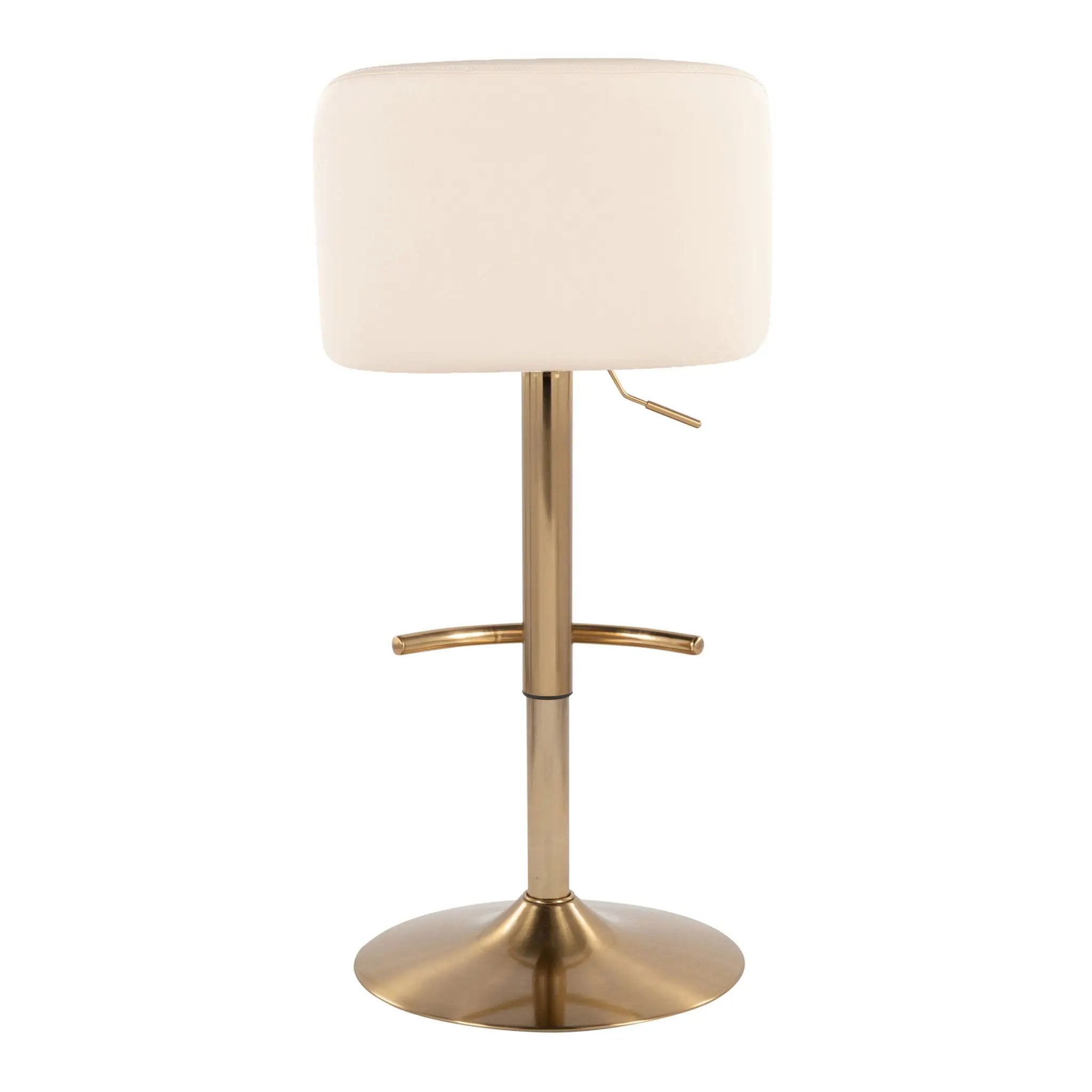 Toriano - Contemporary Adjustable Barstool With Swivel With Rounded T Footrest (Set of 2) by Unique Piece Furniture