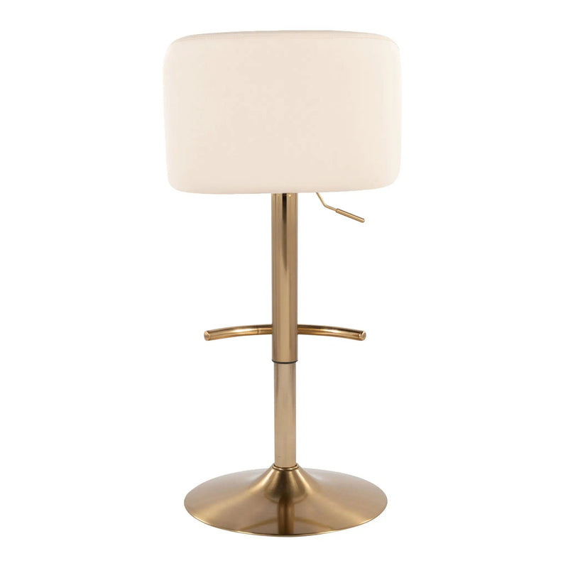 Toriano - Contemporary Adjustable Barstool With Swivel With Rounded T Footrest (Set of 2) by Unique Piece Furniture