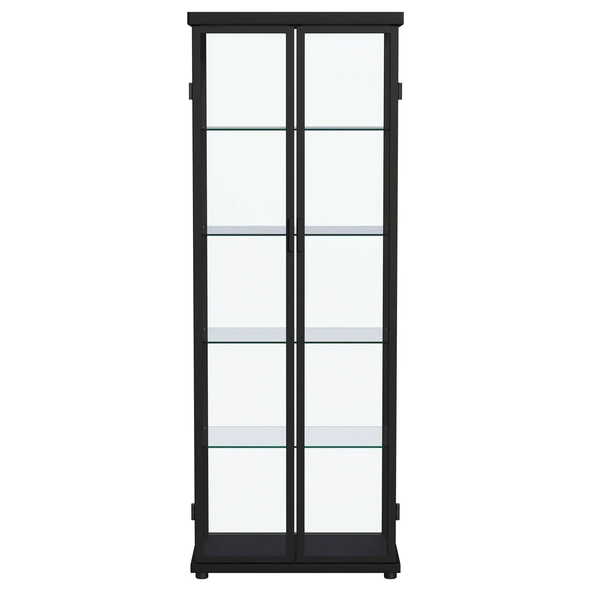 Aero 4-shelf Display Curio Cabinet with LED Lighting Black by Unique Piece Furniture