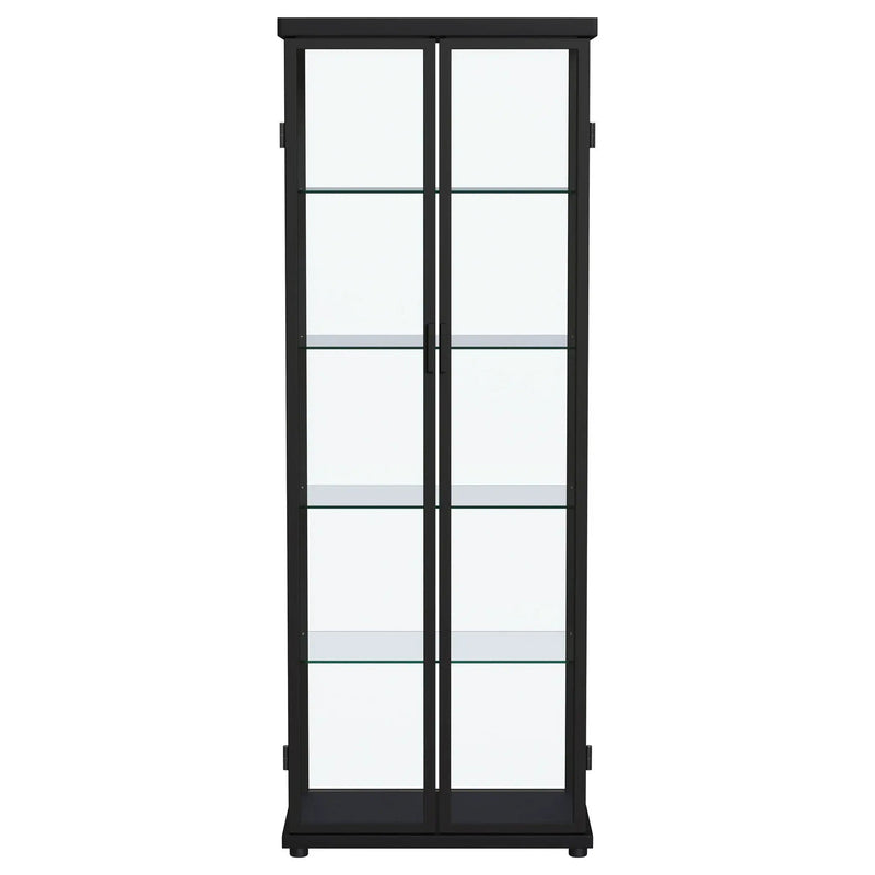 Aero 4-shelf Display Curio Cabinet with LED Lighting Black by Unique Piece Furniture