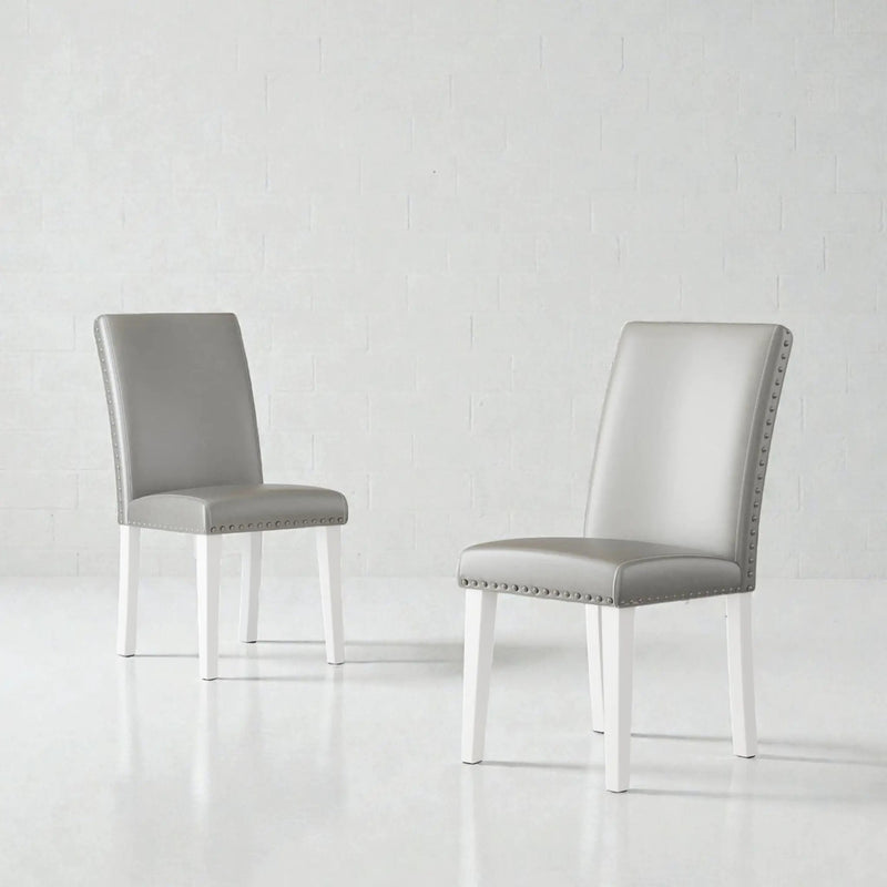Upholstered Dining Chair With High Back Design (Set of 2)