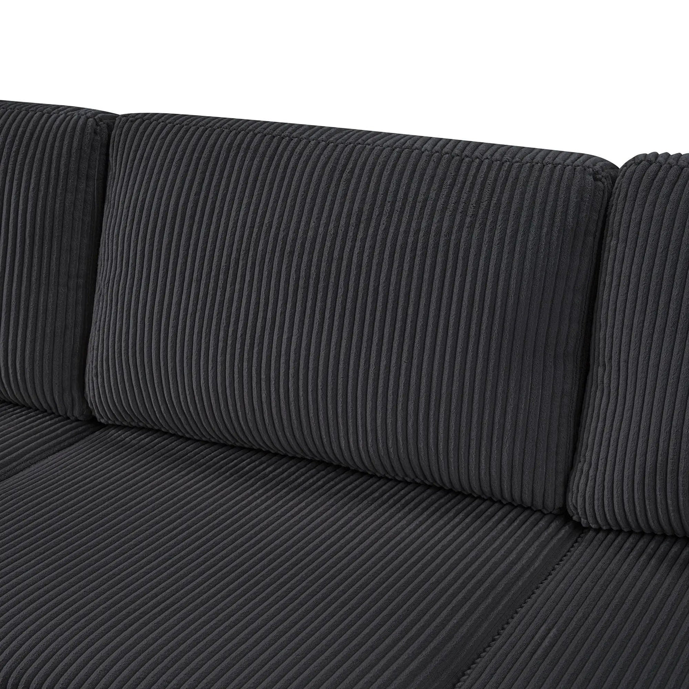 Oversized Sectional U-Shaped Sofa With Chaise Lounge And Three Soft Throw Pillows by HouseOfZazla