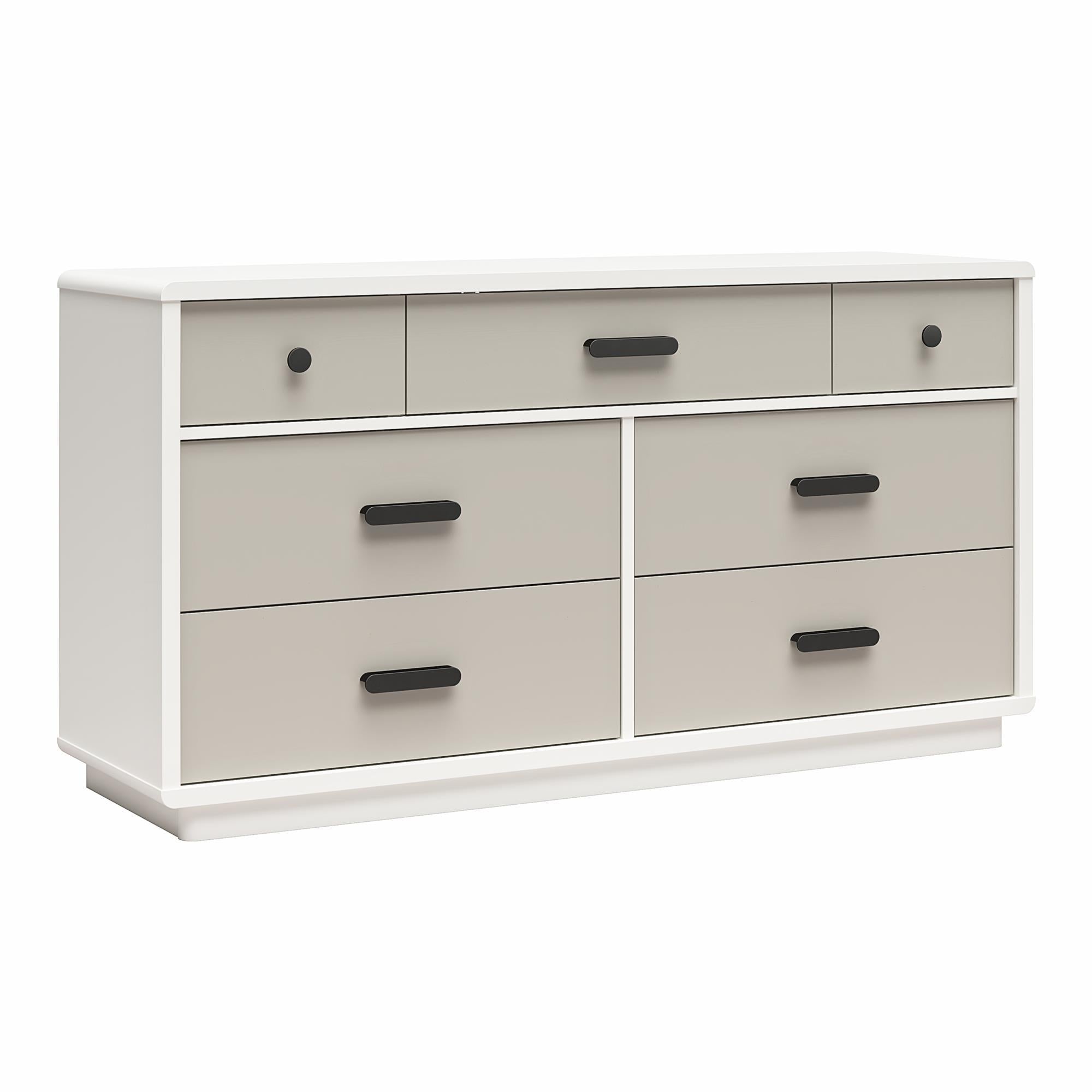 Valencia - 7 Drawer Wide Dresser - Taupe by HouseOfZazla