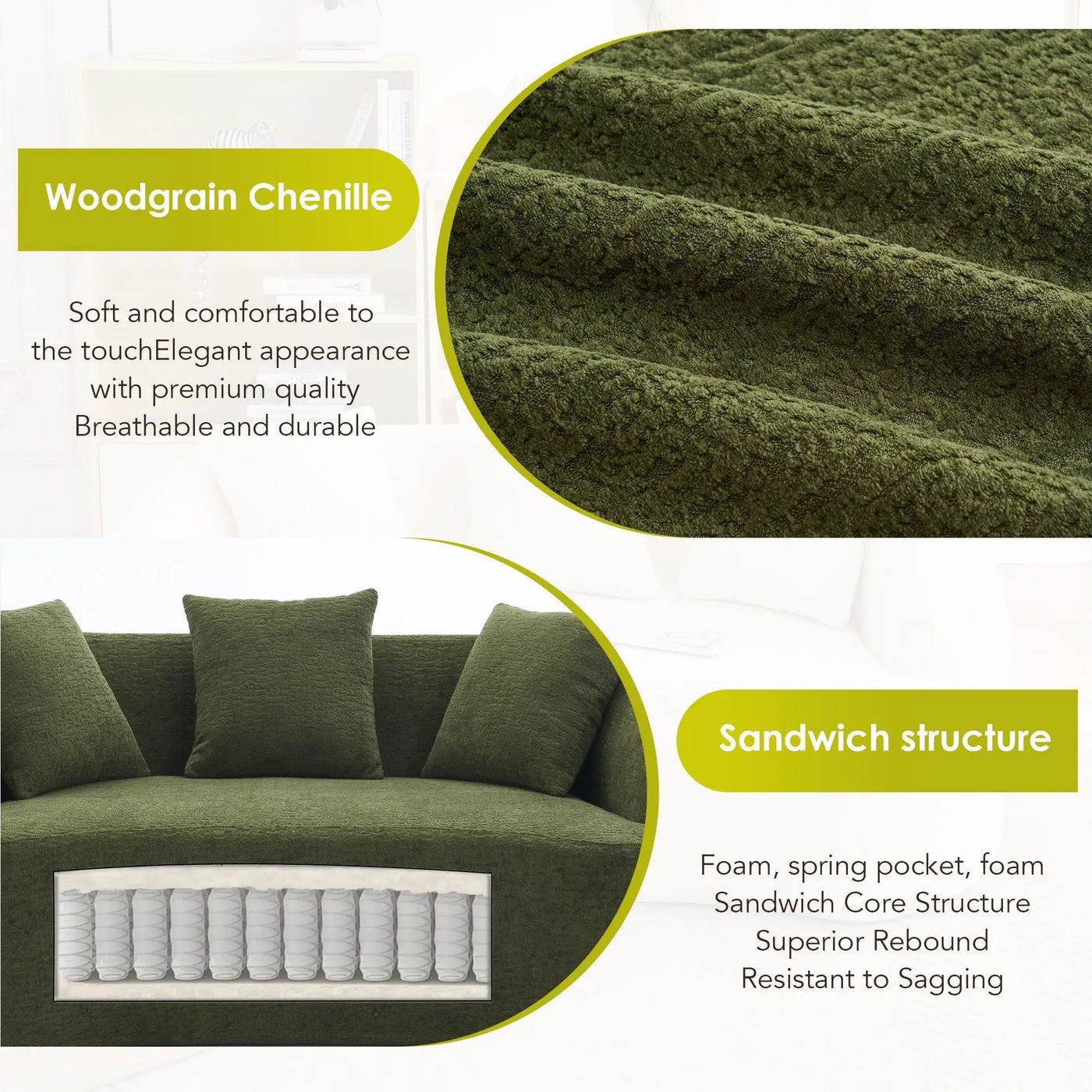 Loveseat Sofa, Compact Design For Small Spaces by Unique Piece Furniture