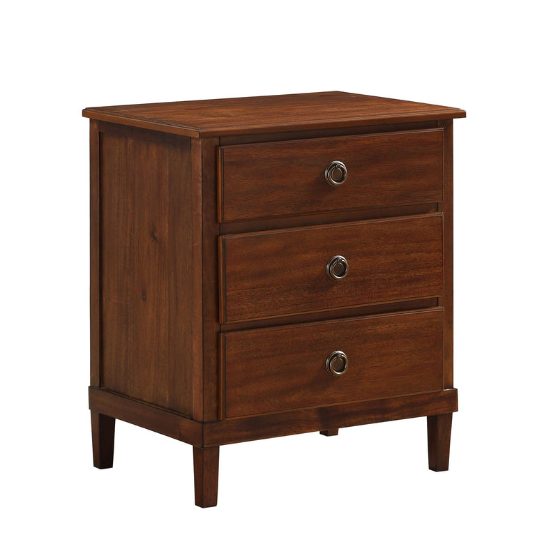 Chamberlin - 3 Drawer Nightstand - Brown by HouseOfZazla
