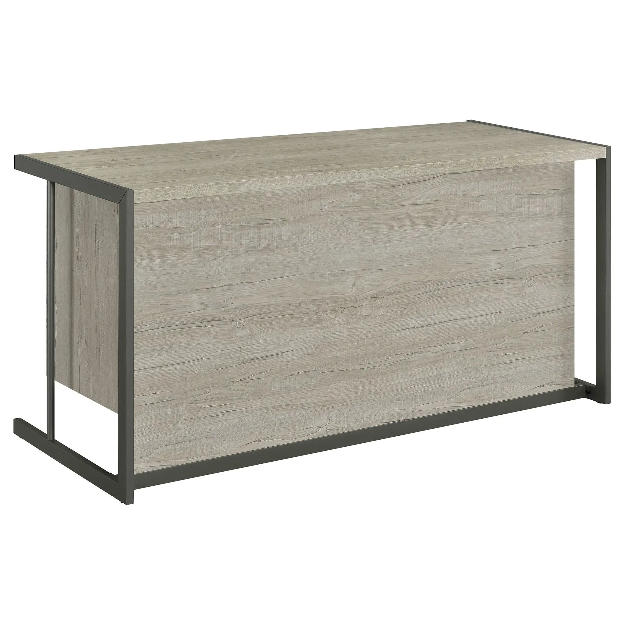 Loomis 60-inch 4-drawer Computer Desk Whitewashed Grey by Unique Piece Furniture