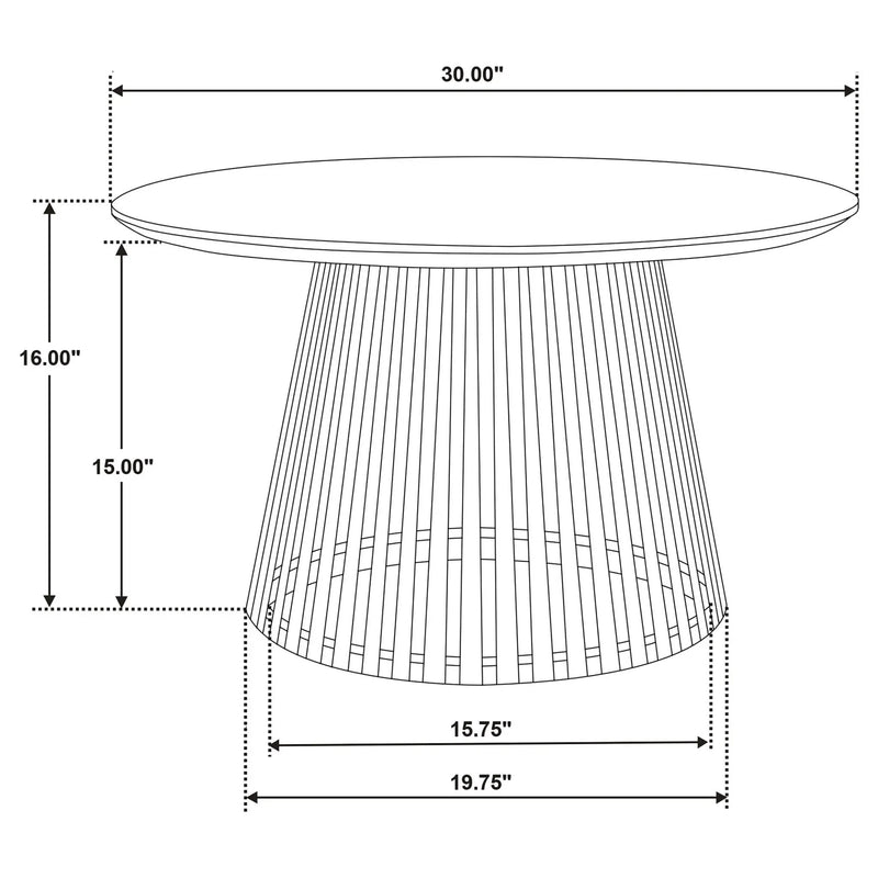 Touhy Round Solid Wood Cocktail Coffee Table Natural Mango by Unique Piece Furniture