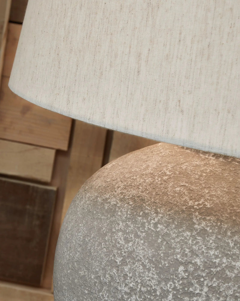 Dreward - Paper Table Lamp - Distressed Gray by Unique Piece Furniture