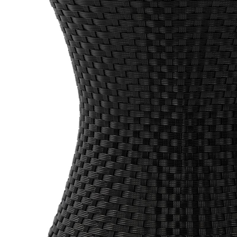 KONO Hourglass Rattan Table with No Glass Top by HouseOfZazla