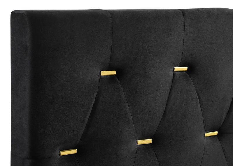 Kendall Upholstered California King Panel Bed Black by Unique Piece Furniture