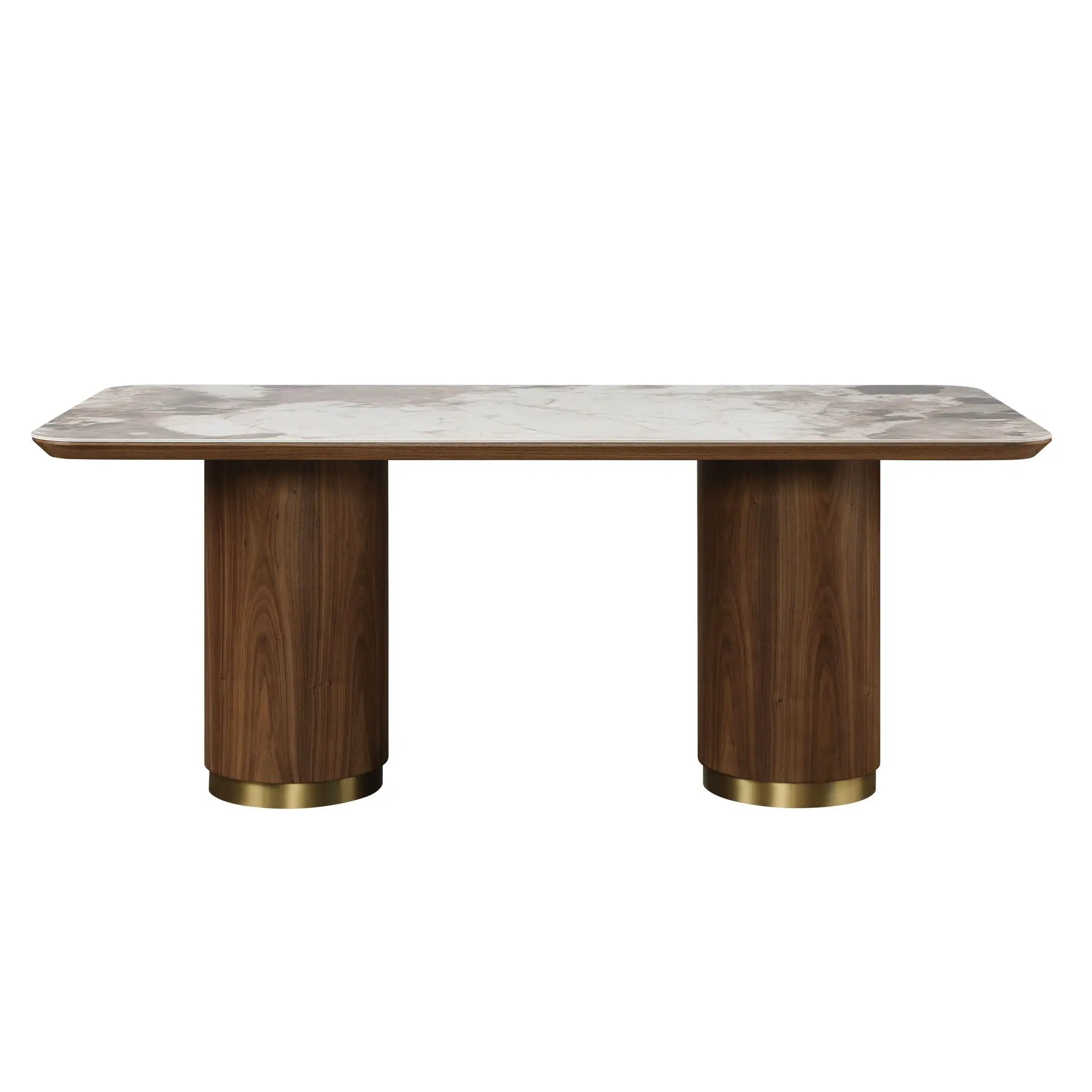 Willene - Ceramic Top Dining Table - Walnut by Unique Piece Furniture
