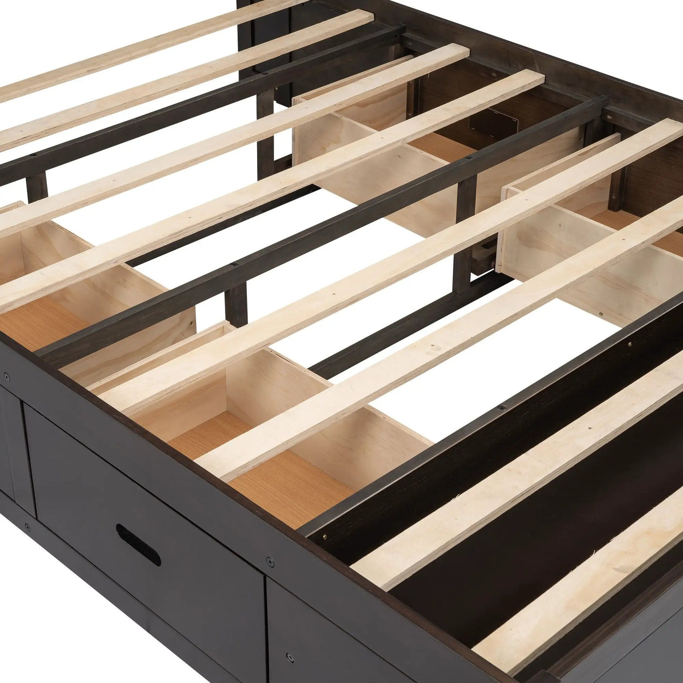 Platform Bed With Storage Headboard, Shoe Rack And 4 Drawers by HouseOfZazla