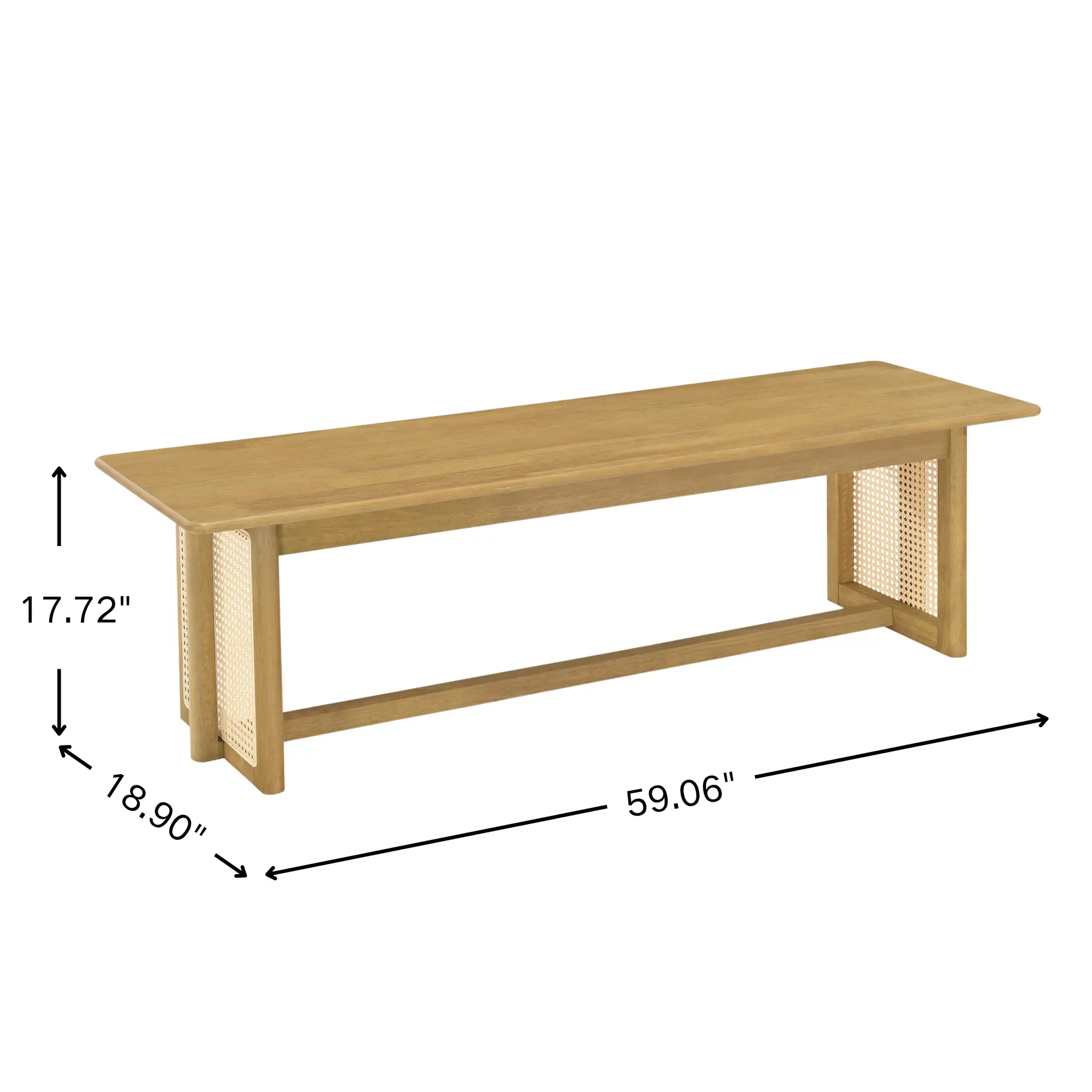 Natural Color Rubber Wood Dining Set with Plastic Rattan by HouseOfZazla